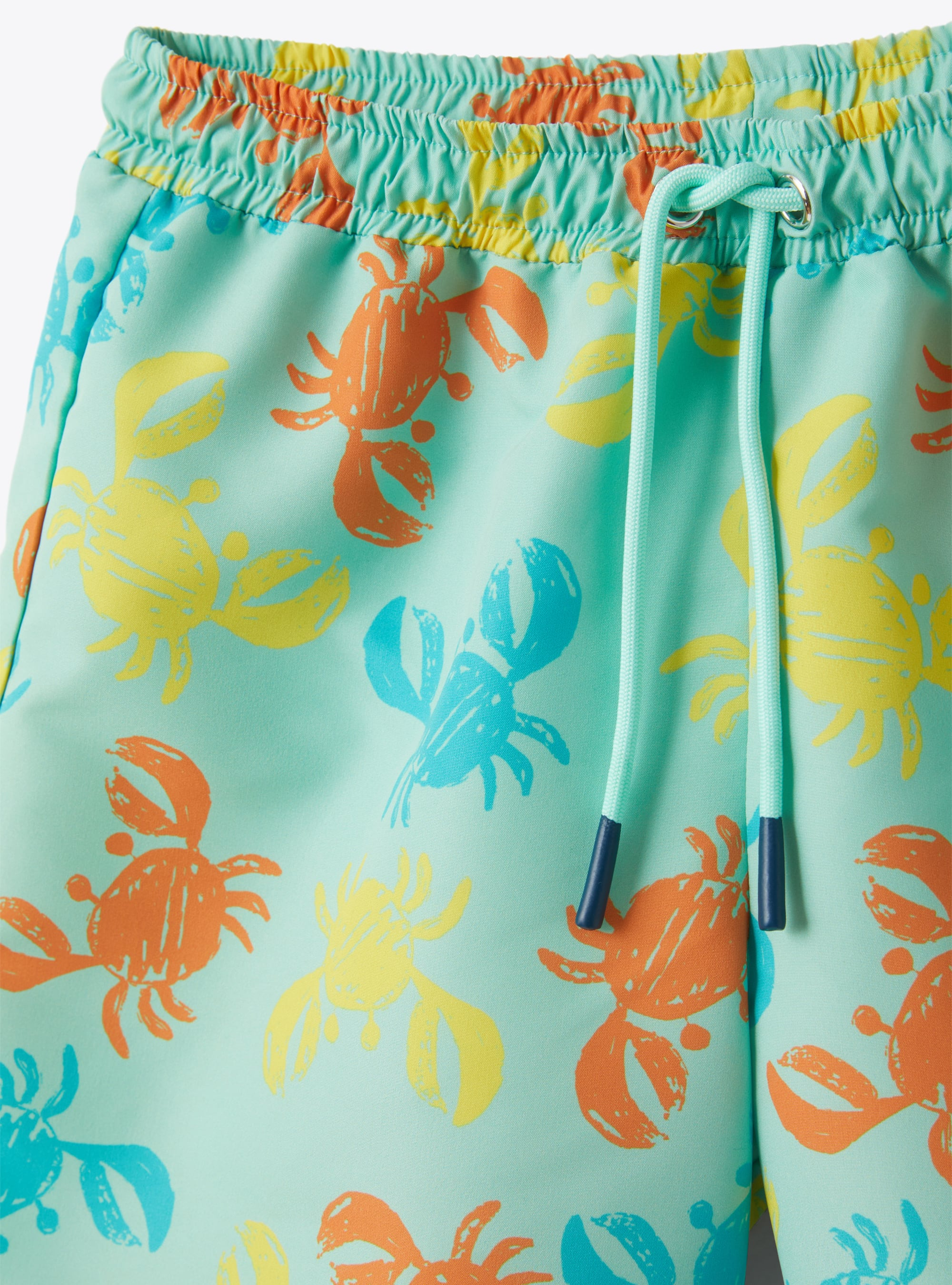 Swimsuit with printed crabs - Green | Il Gufo