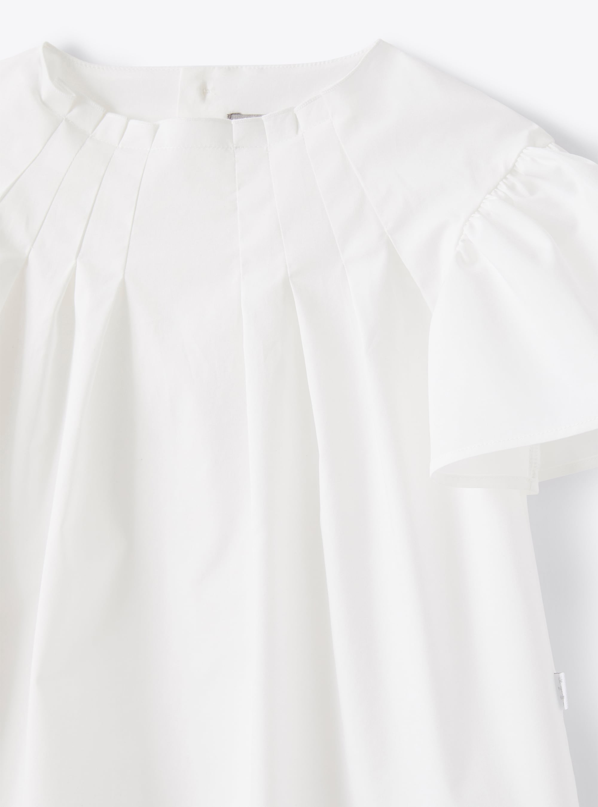 Shirt in white sateen - White | Il Gufo