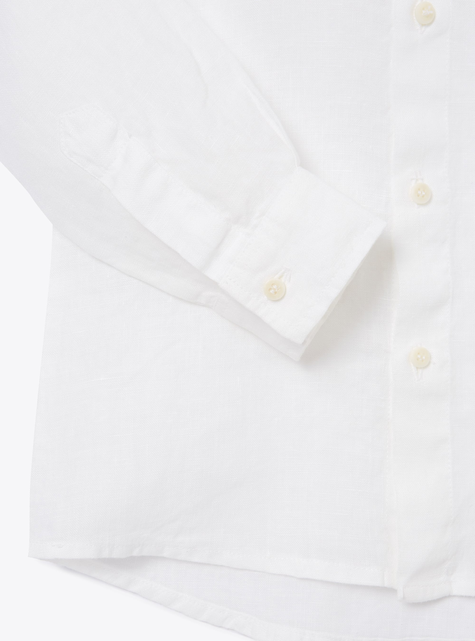 Regular-fit shirt in white linen - White | Il Gufo