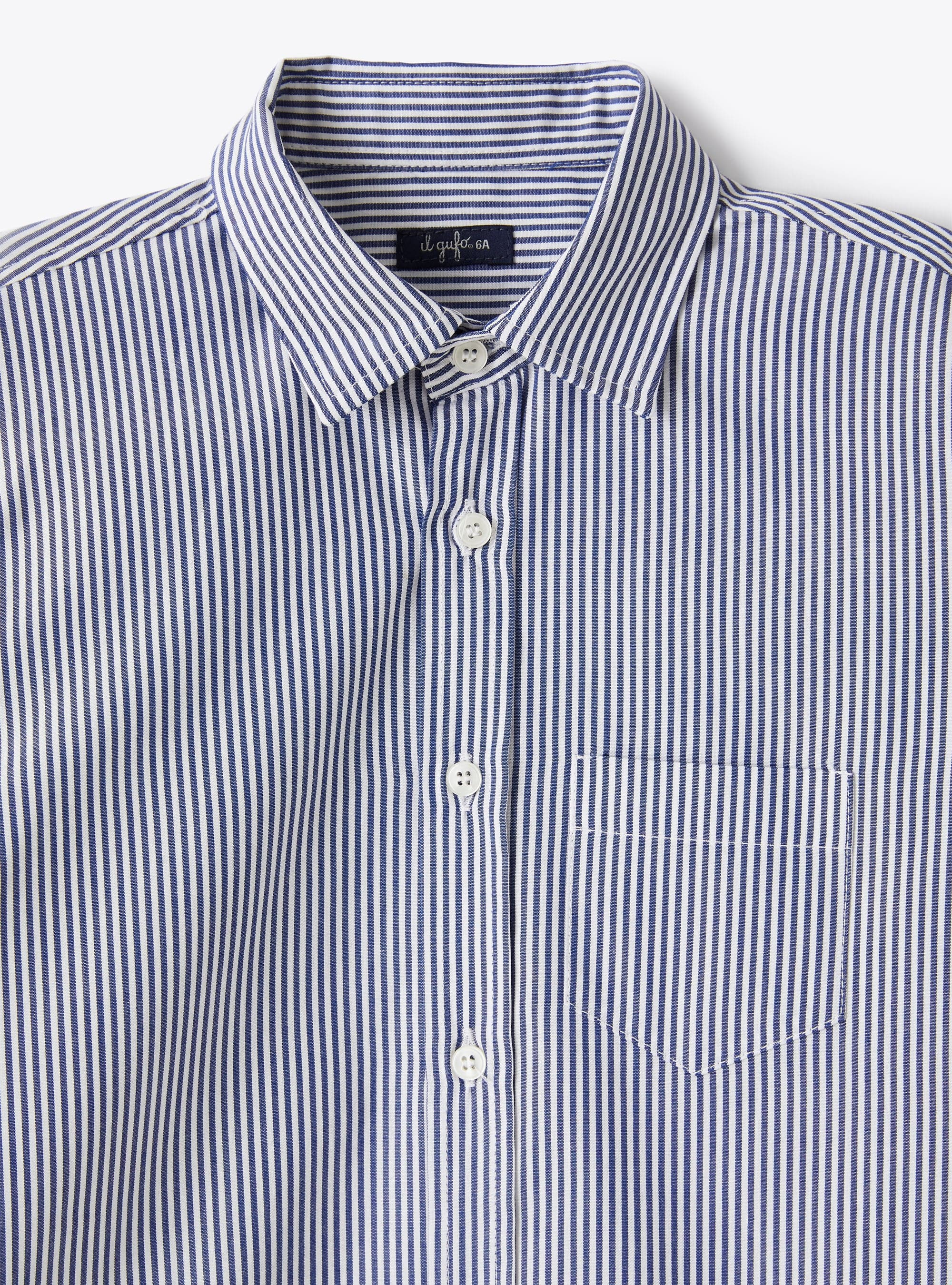 Regular-fit shirt with blue stripes - Blue | Il Gufo