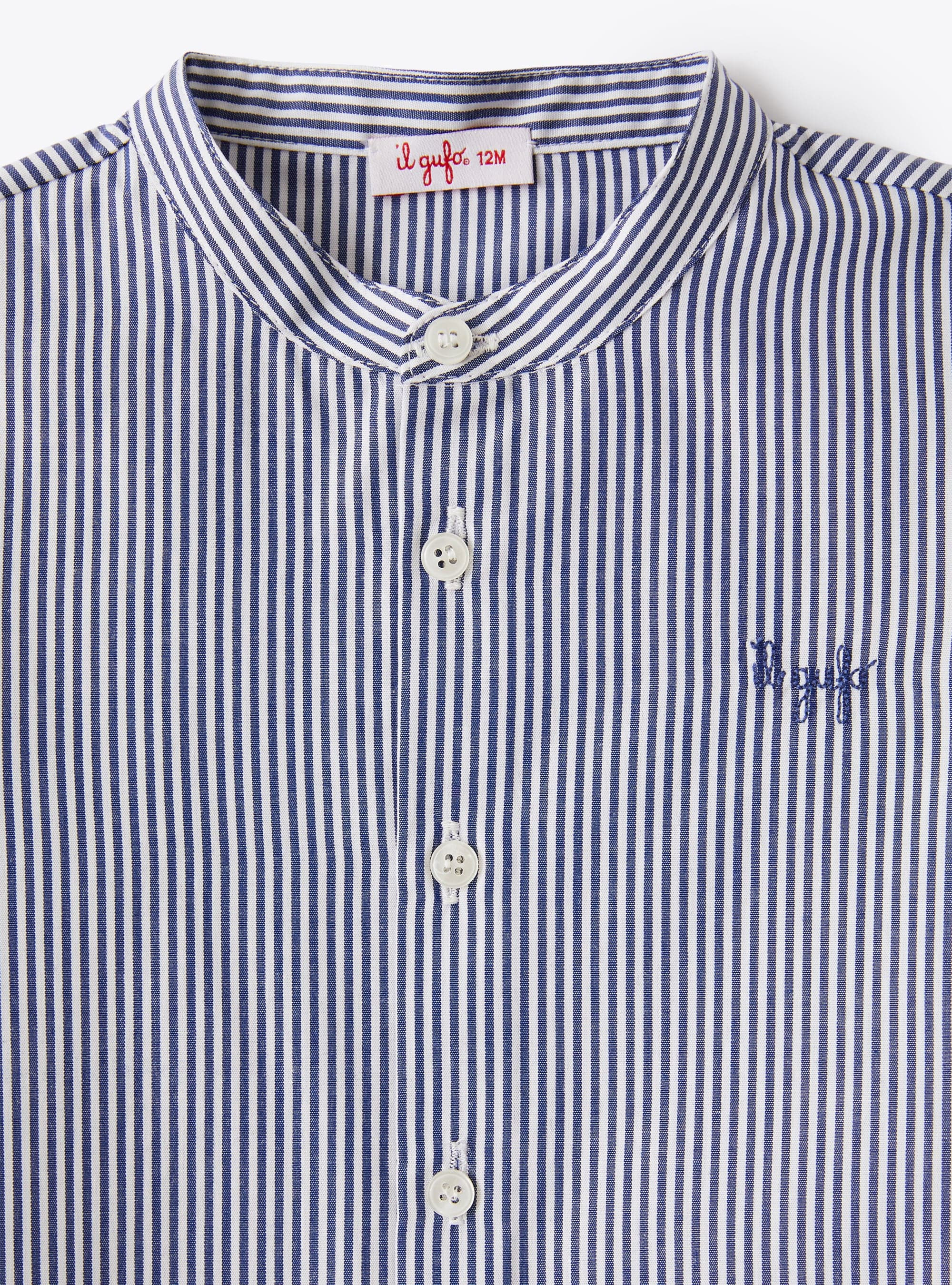 Shirt in blue-and-white stripes - Blue | Il Gufo