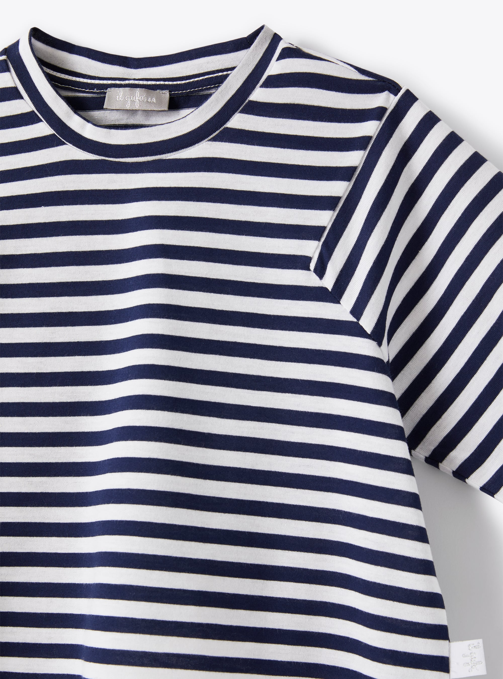 Two-piece set in striped jersey - Blue | Il Gufo