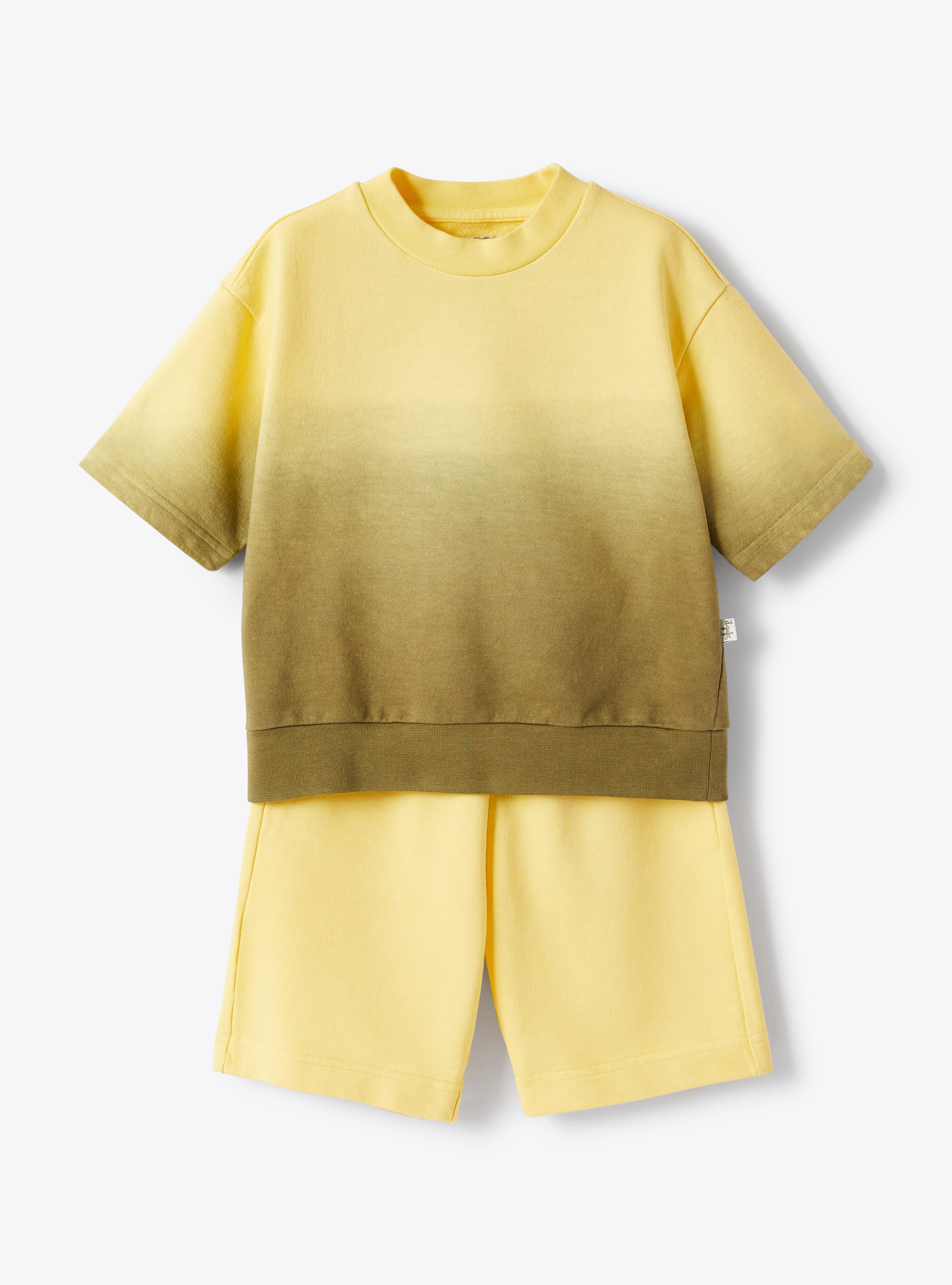 Fleece set with bermuda shorts - Yellow | Il Gufo