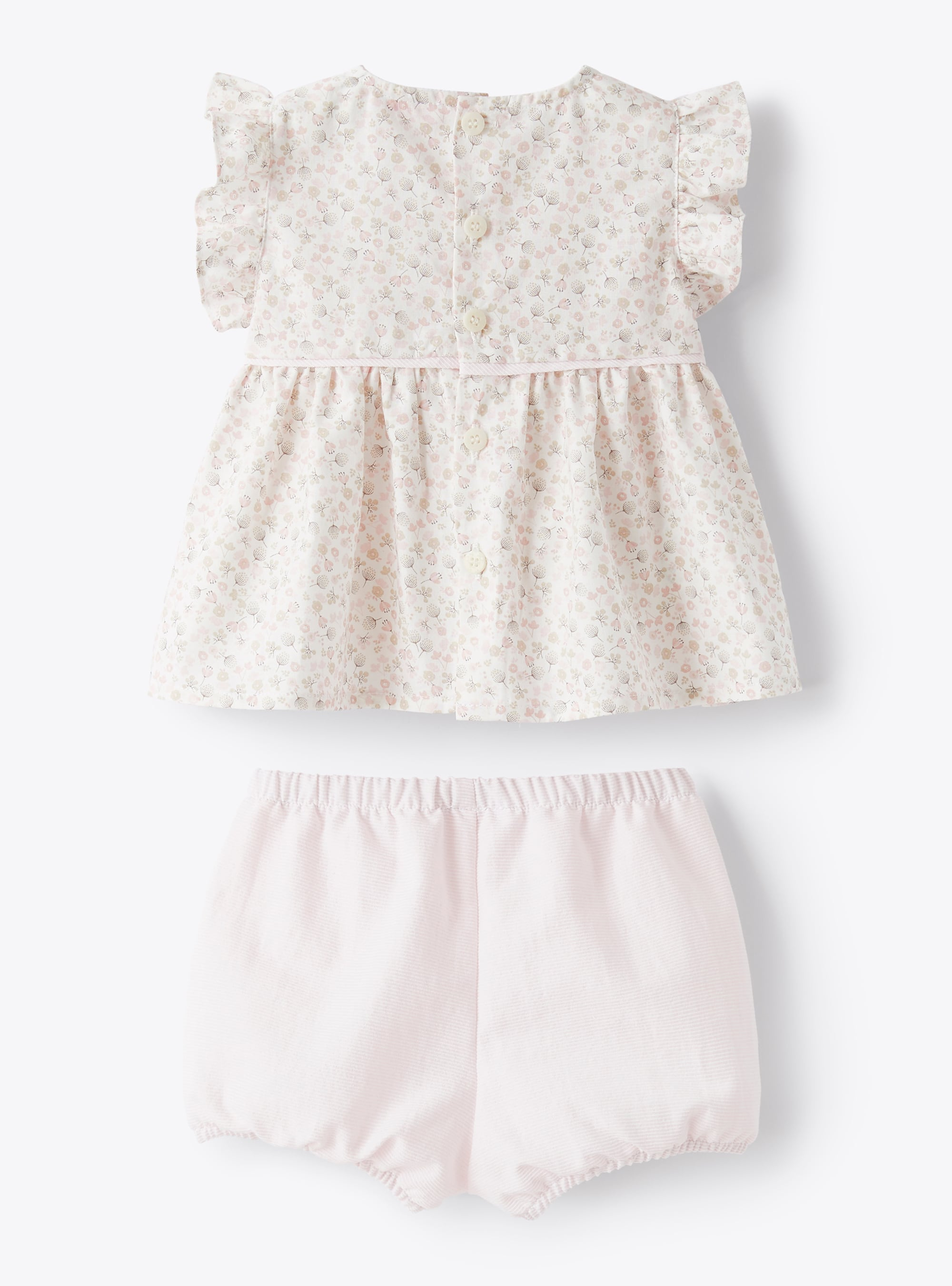 Two-piece set in organic cotton - Pink | Il Gufo