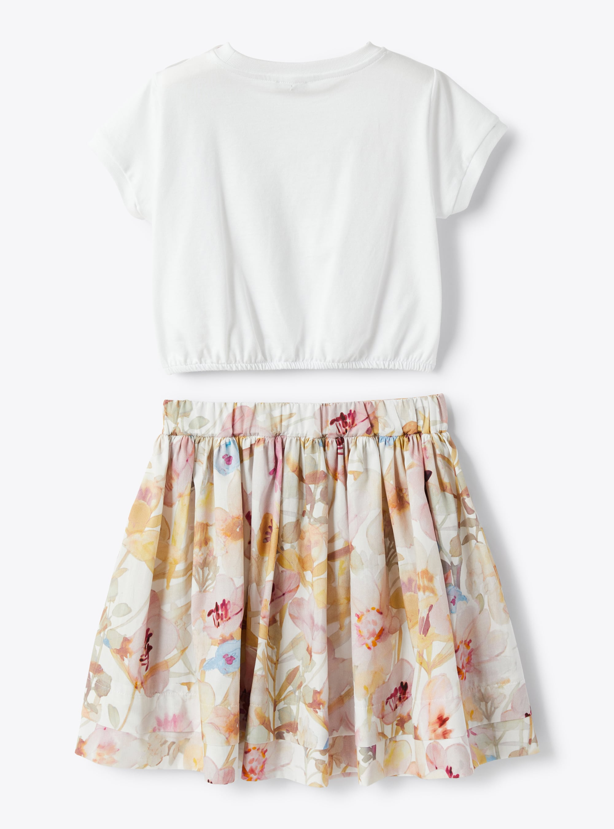 Two-piece set with skirt - Pink | Il Gufo