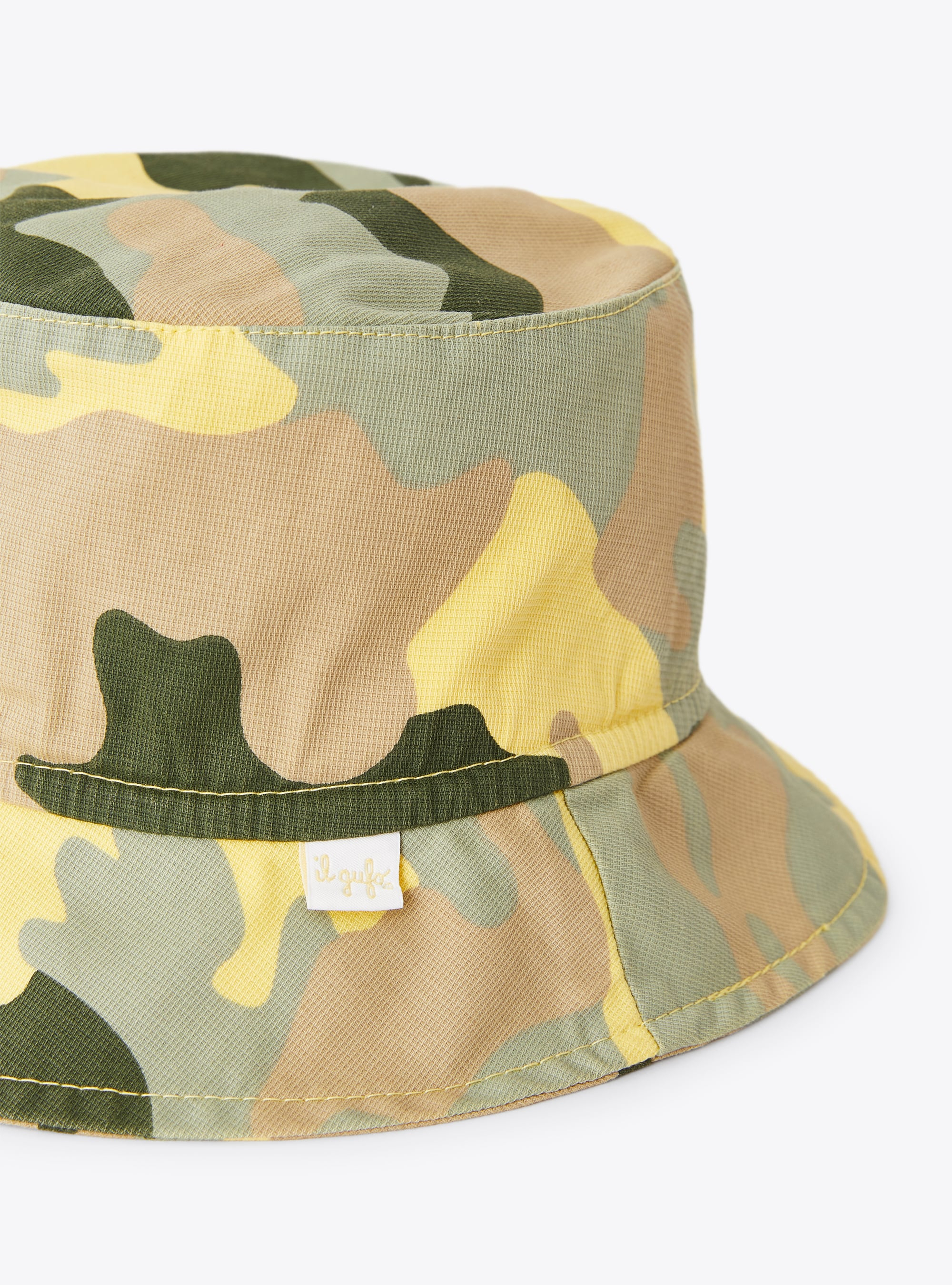Fisherman hat with camouflage print - Yellow | Il Gufo