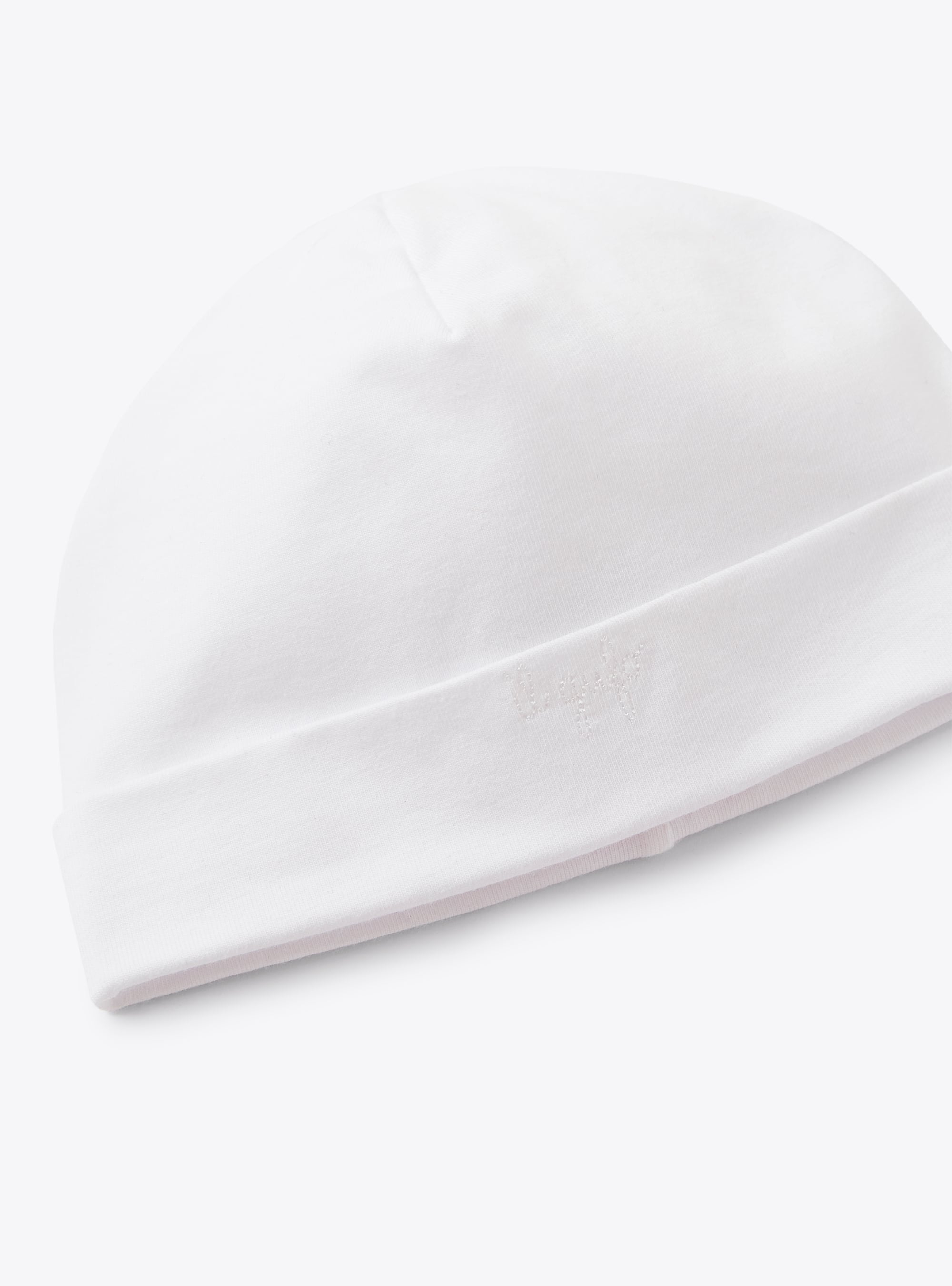 Baby boys’ hat in jersey - White | Il Gufo