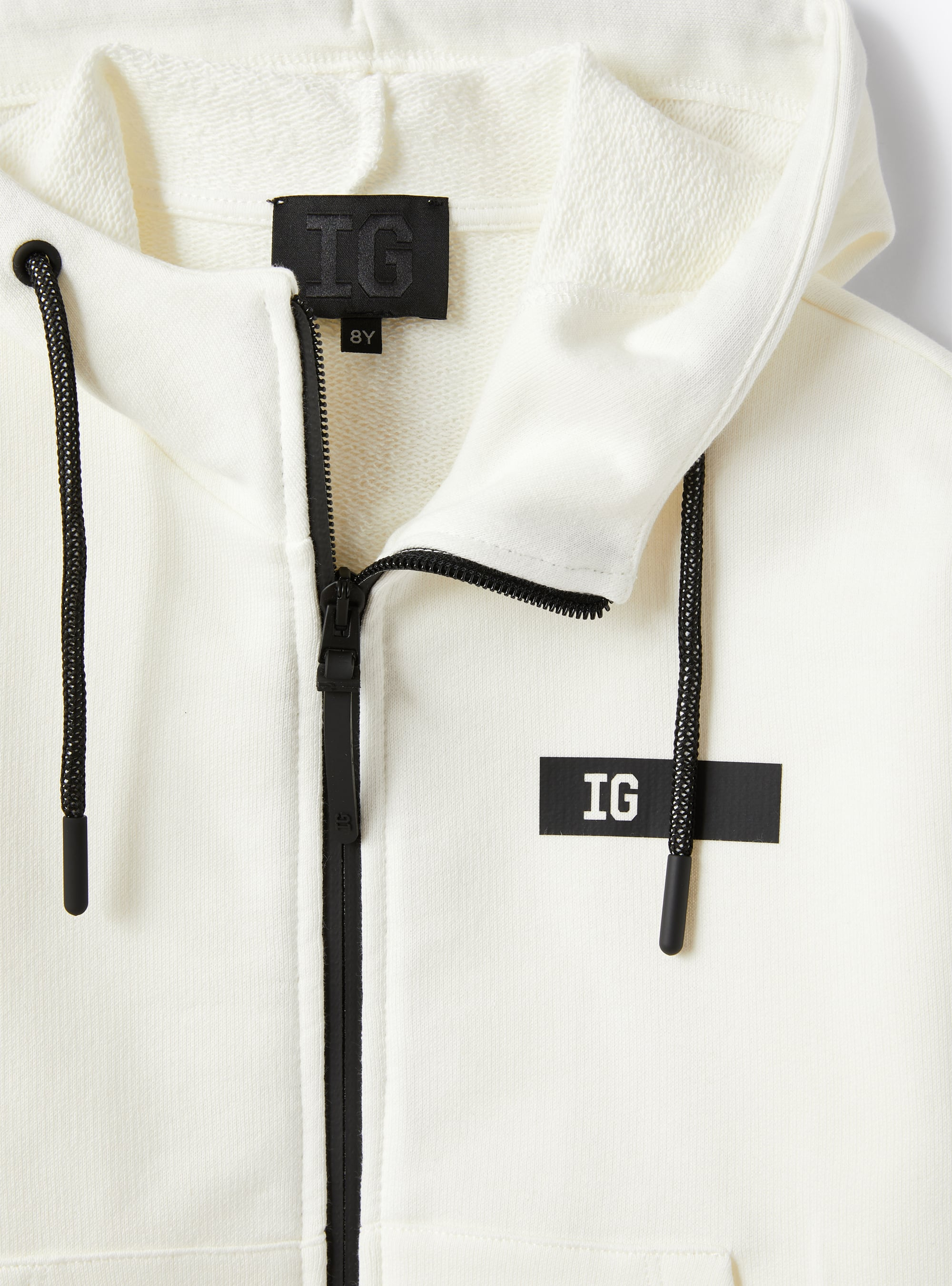 Zip-front fleece jacket in white - White | Il Gufo