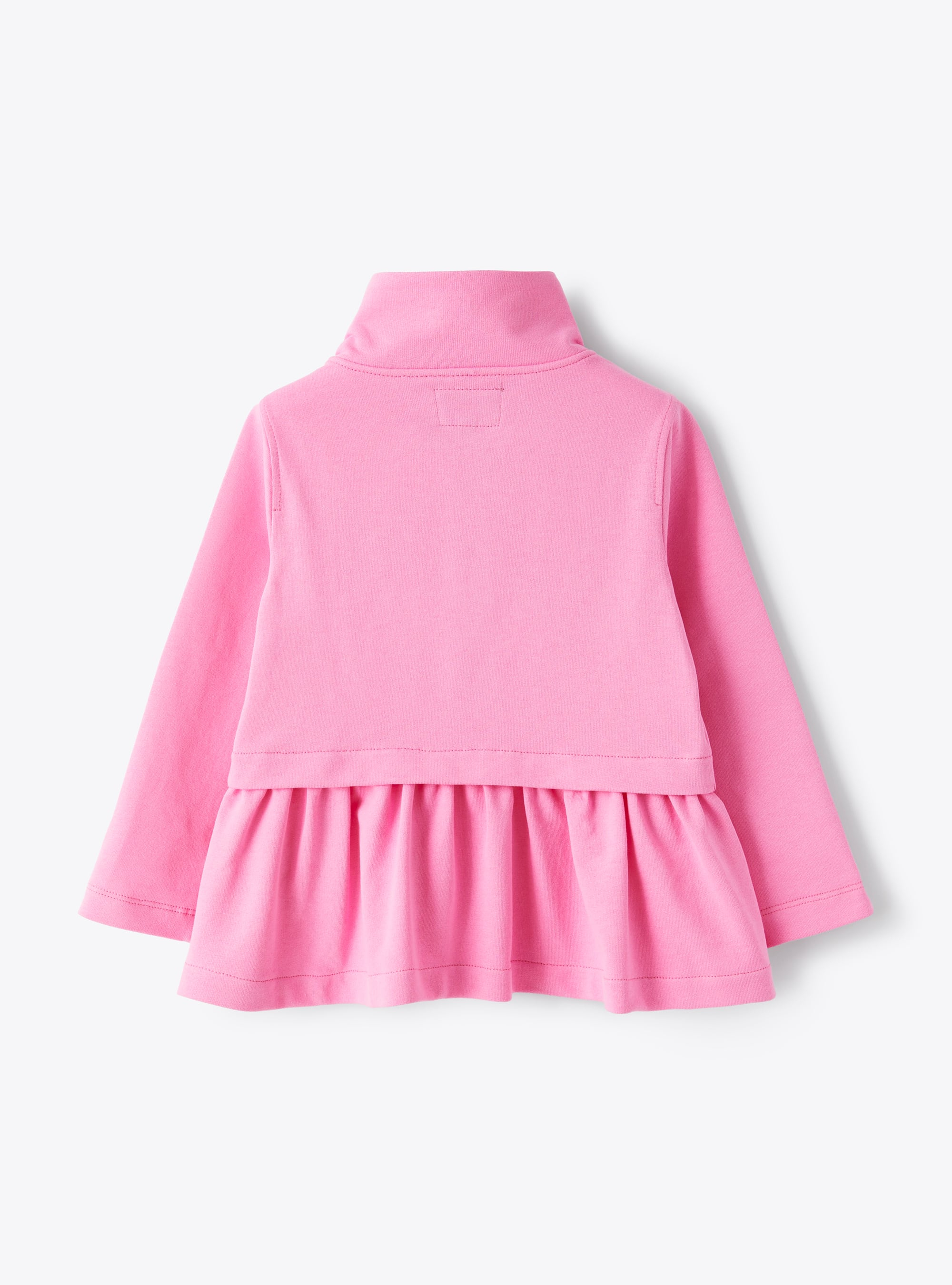 Fleece jacket with zip front - Pink | Il Gufo