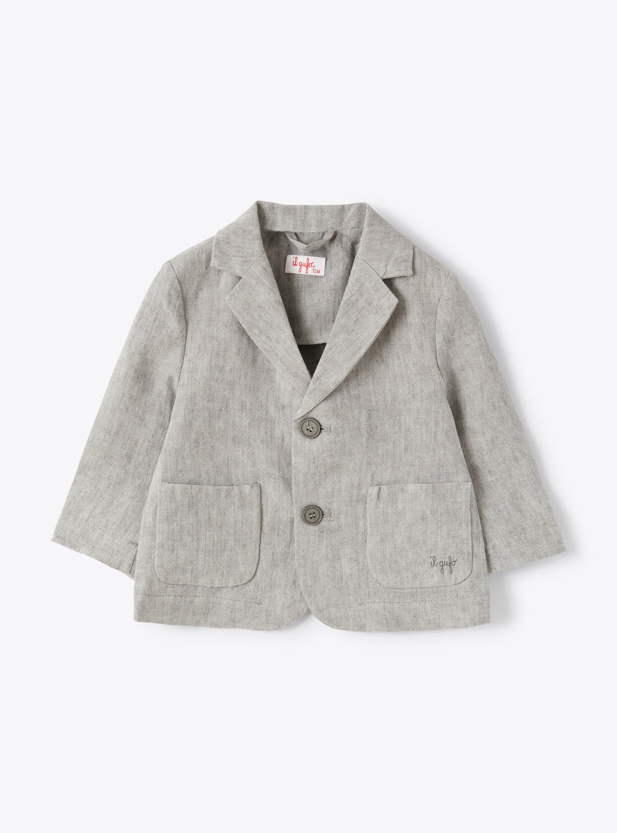 Grey linen blazer - Grey | Il Gufo