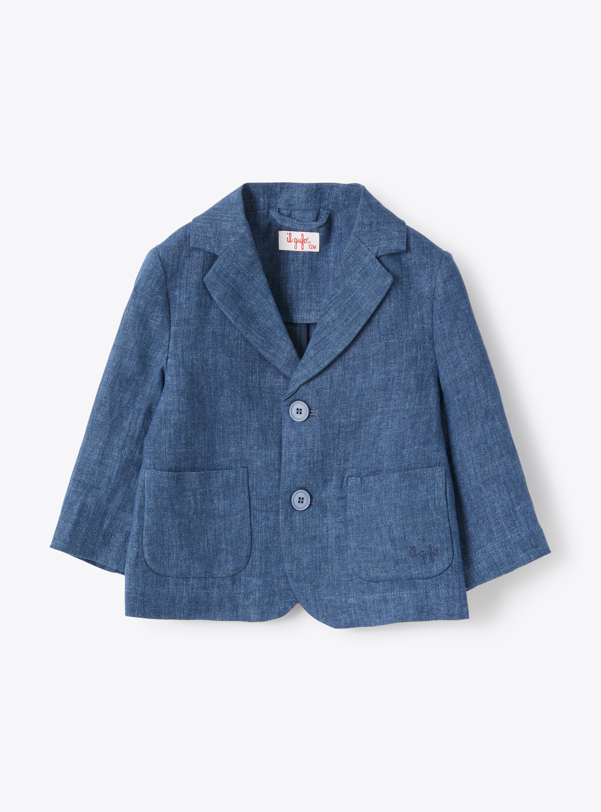 Blue linen blazer - Jackets - Il Gufo