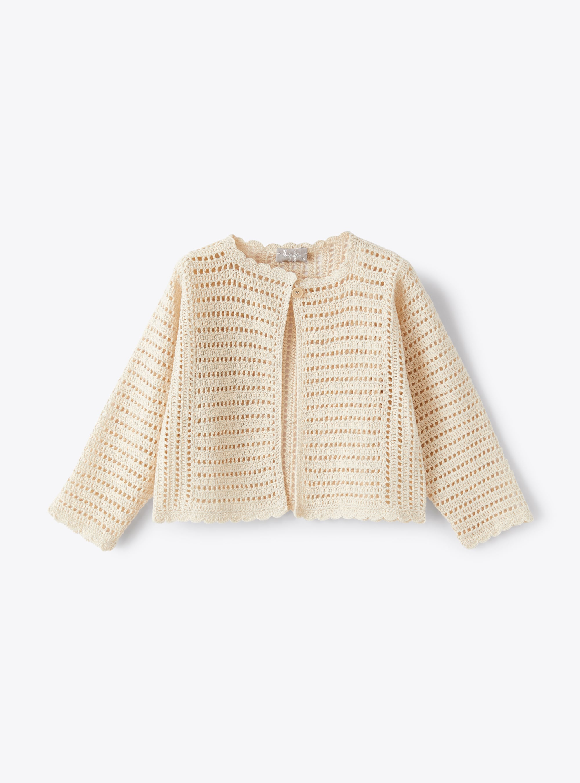Crocheted cardigan in organic cotton - Sweaters - Il Gufo