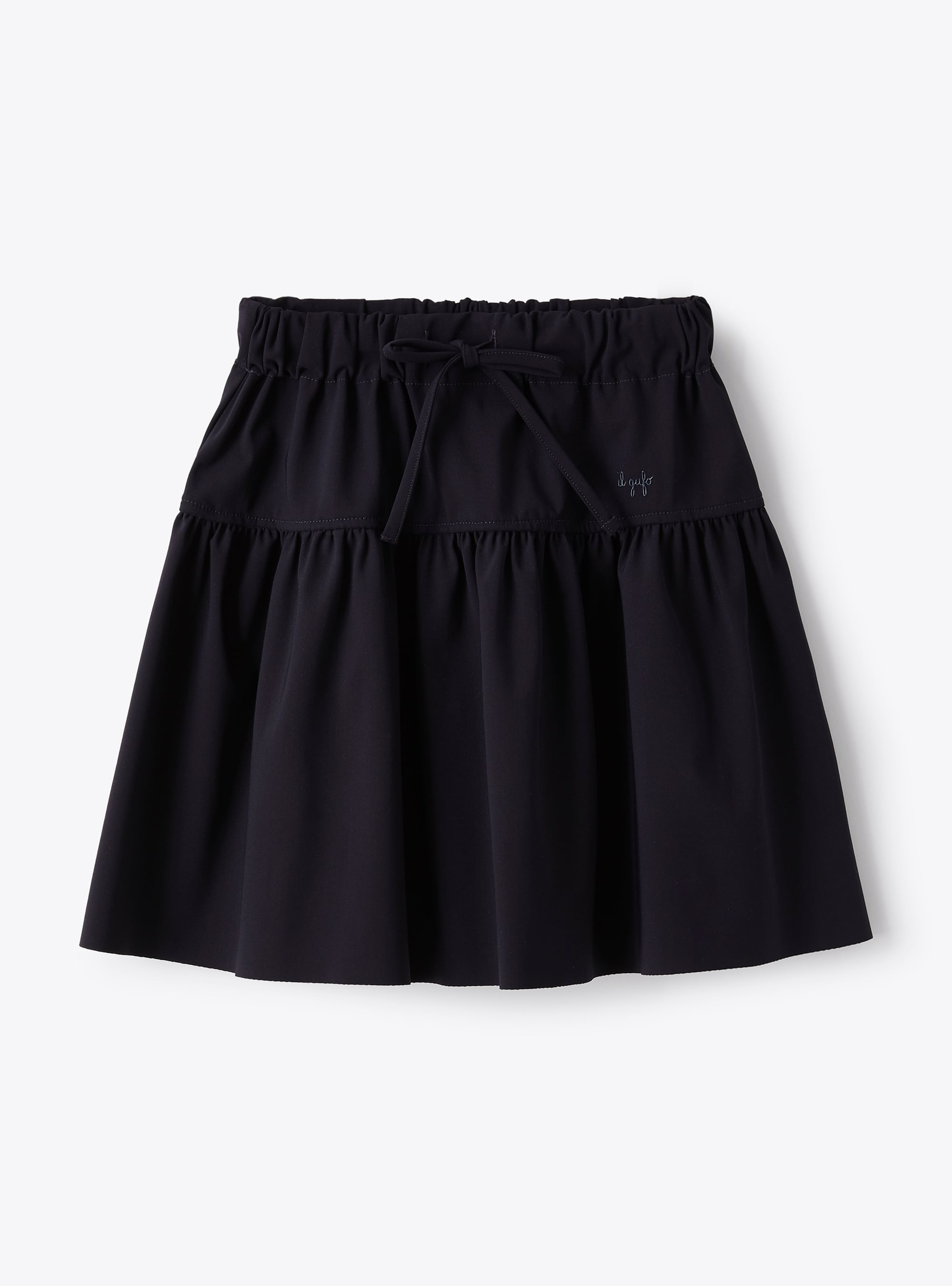 Tiered skirt in Sensitive® Fabrics material - Blue | Il Gufo