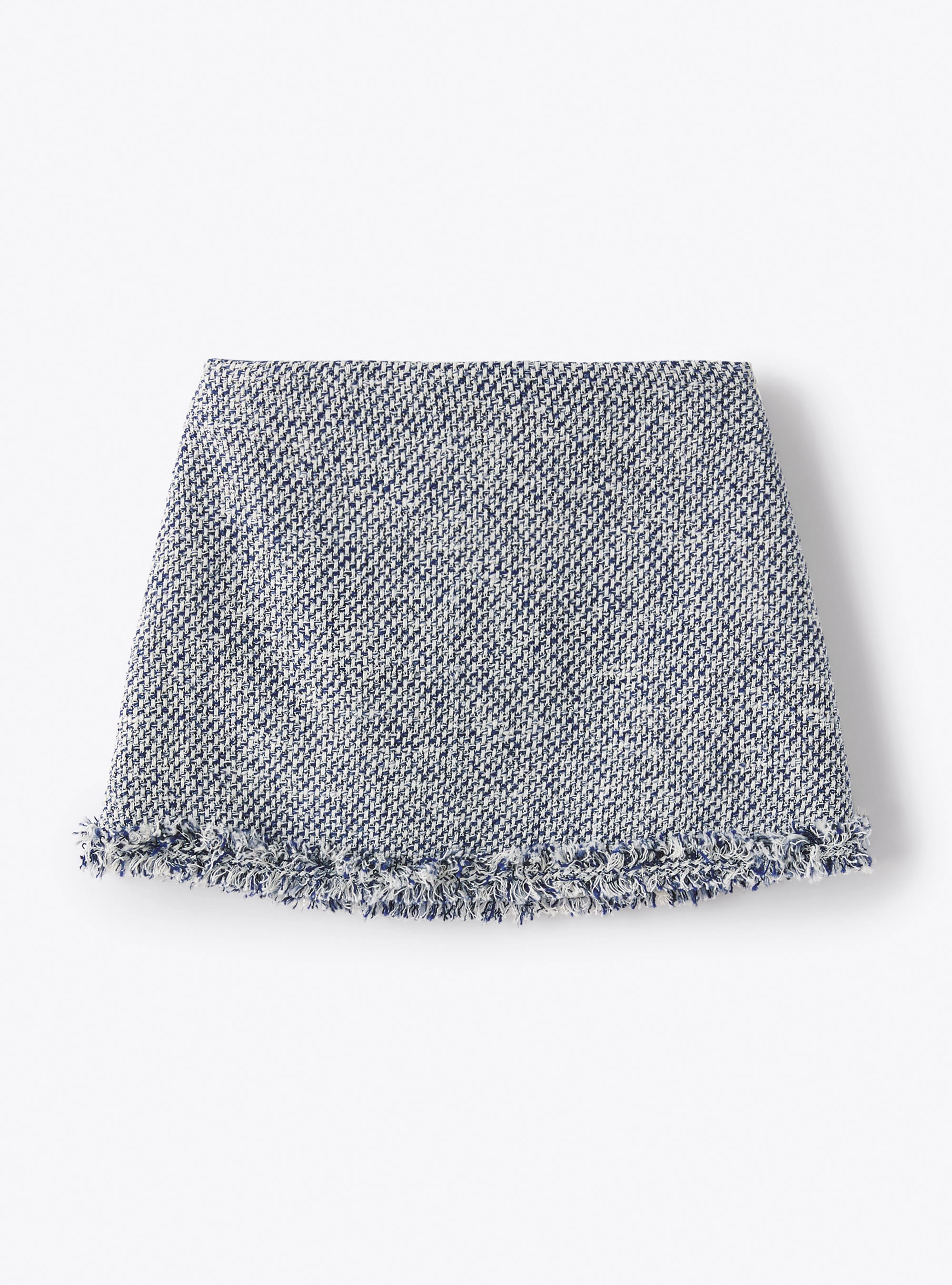 Skirt in raised-weft cotton - Blue | Il Gufo