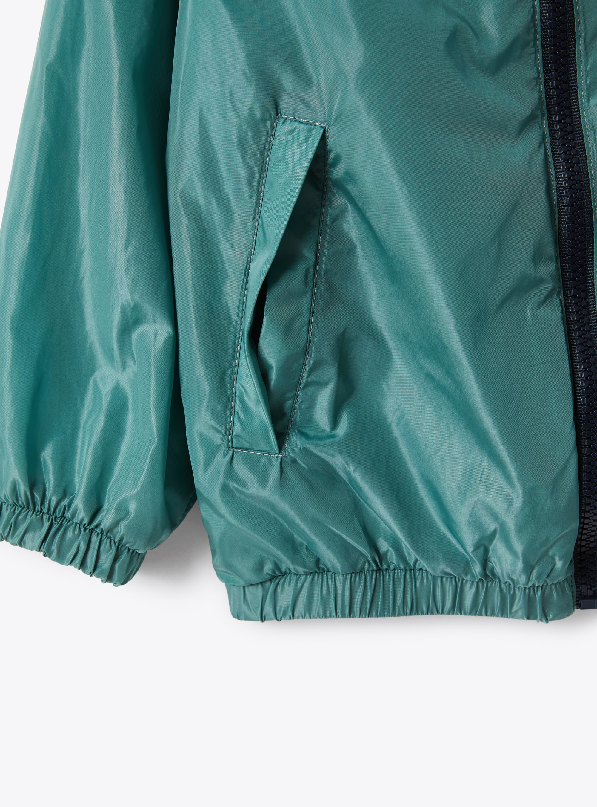 Windcheater in green taffeta - Green | Il Gufo
