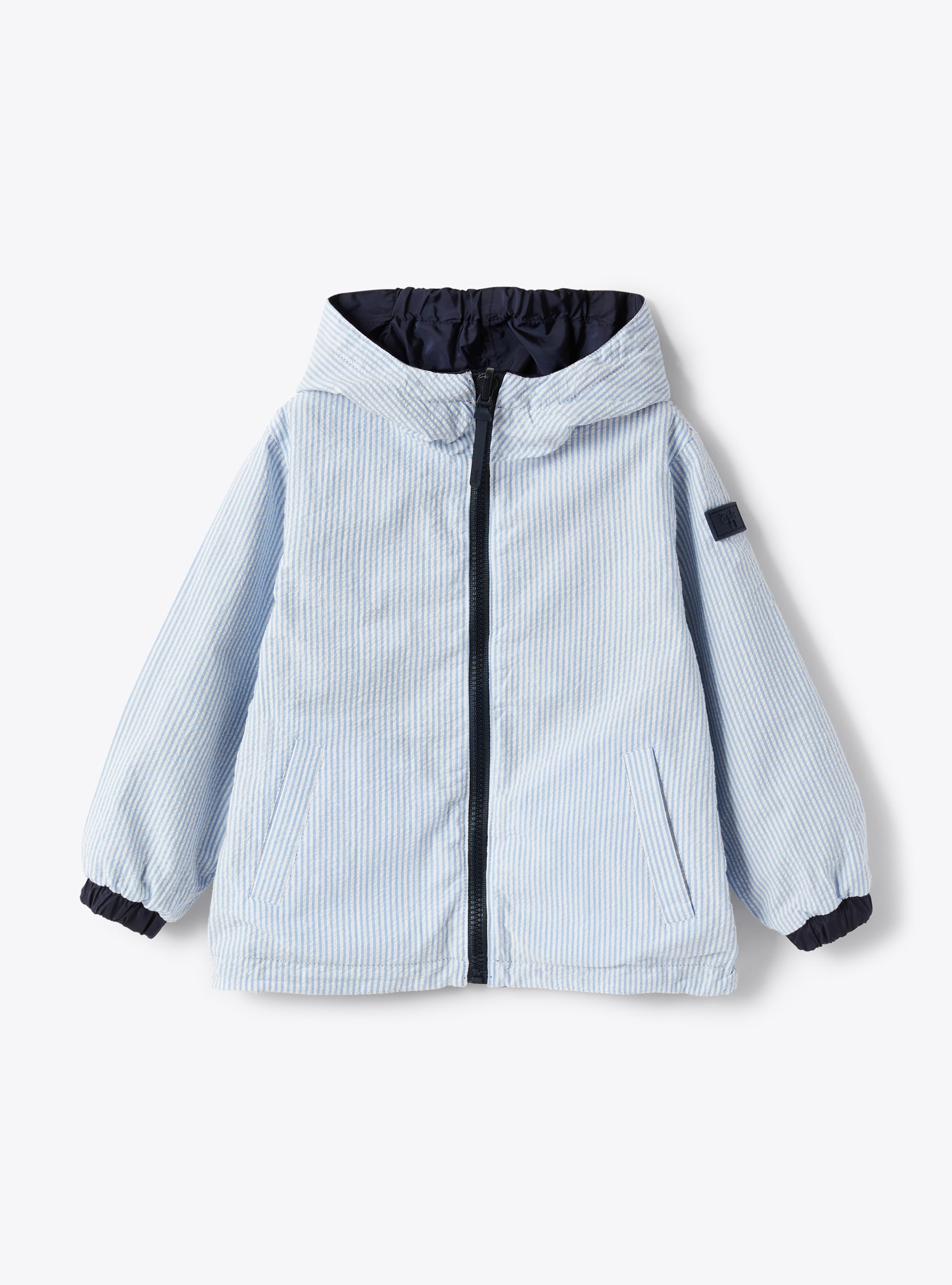 Reversible jacket in seersucker and nylon - Jackets - Il Gufo