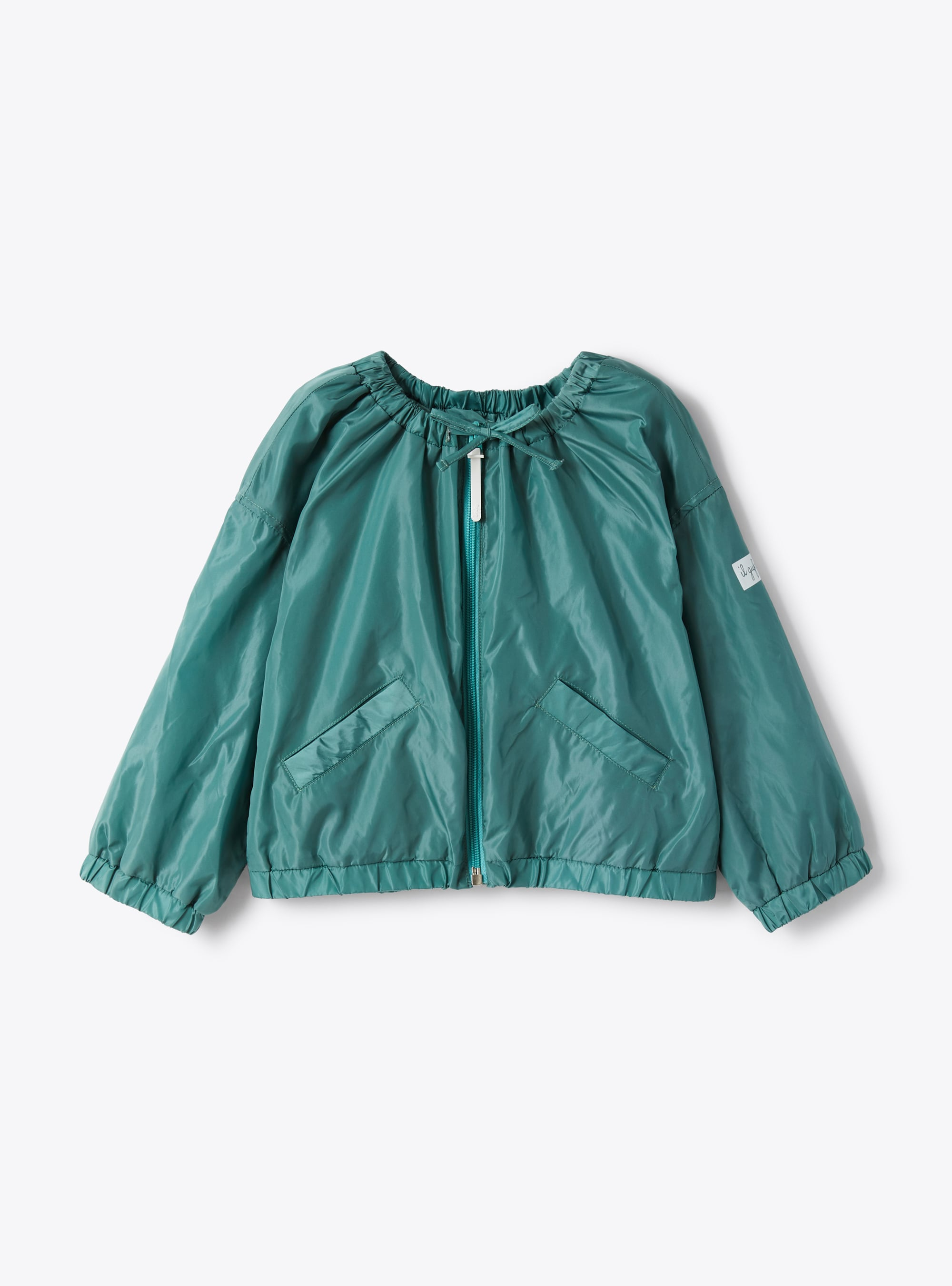 Jacket in green nylon taffeta - Green | Il Gufo