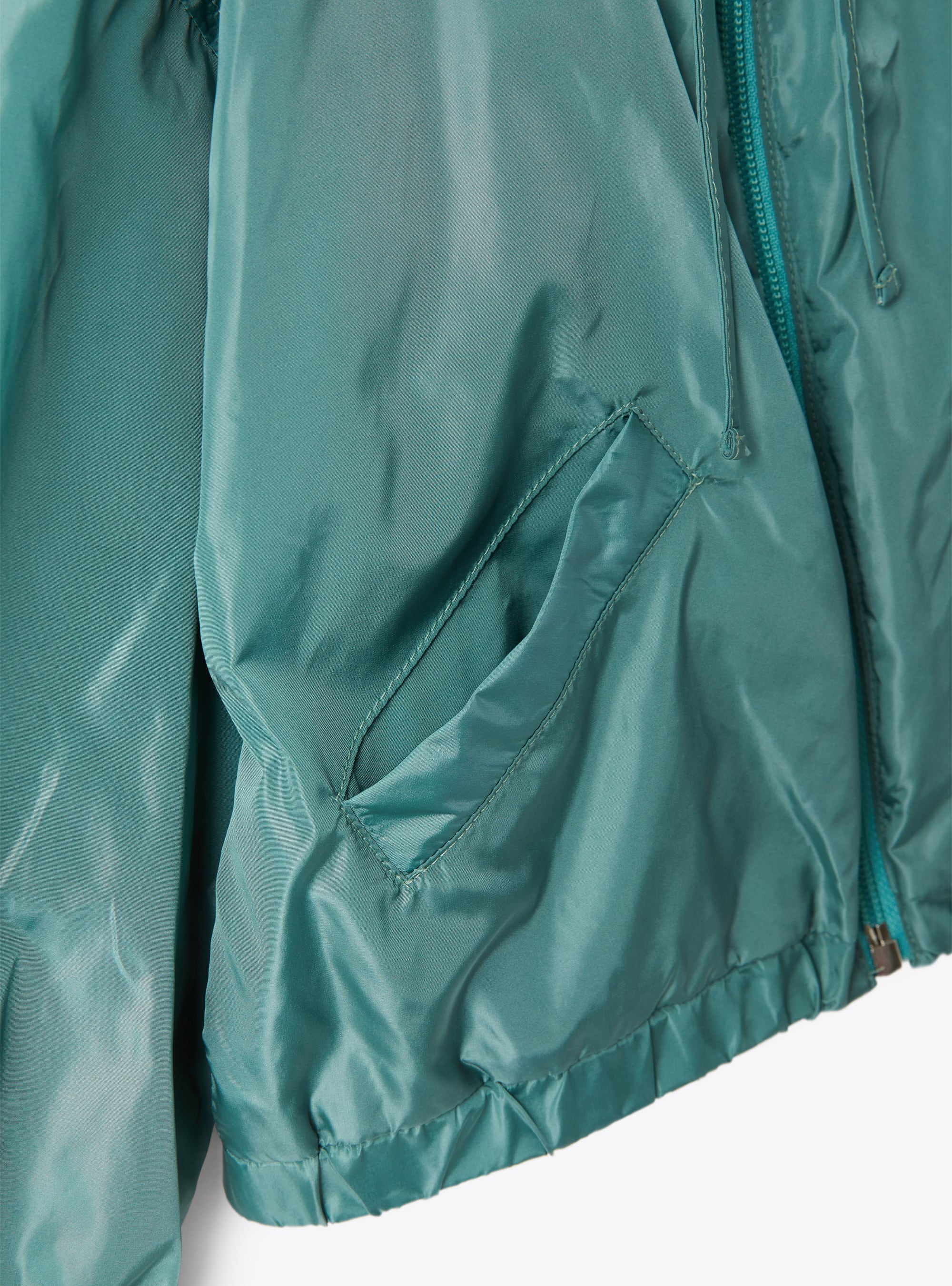 Jacket in green nylon taffeta - Green | Il Gufo