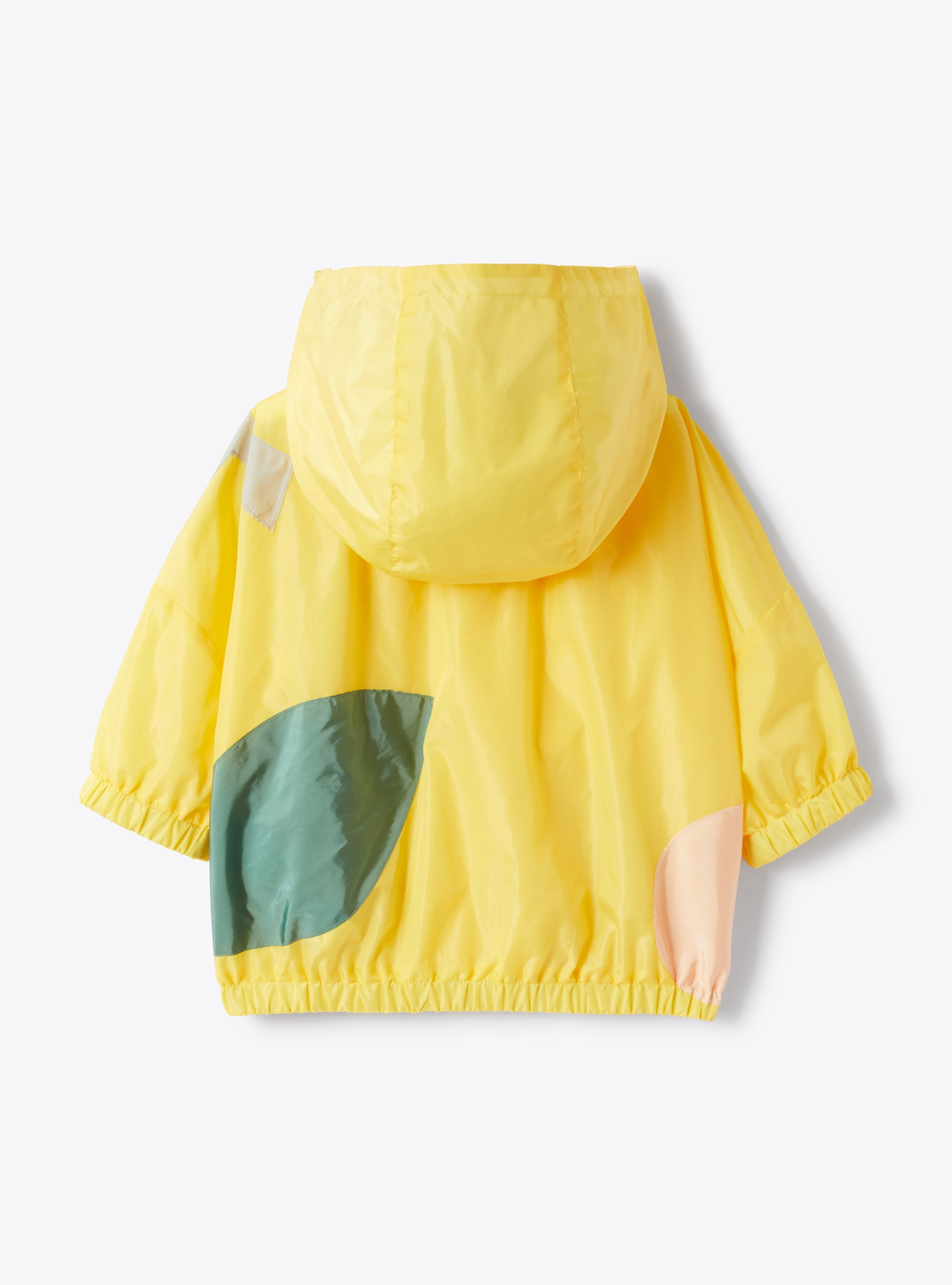 Jacket in nylon taffeta with flowers - Yellow | Il Gufo