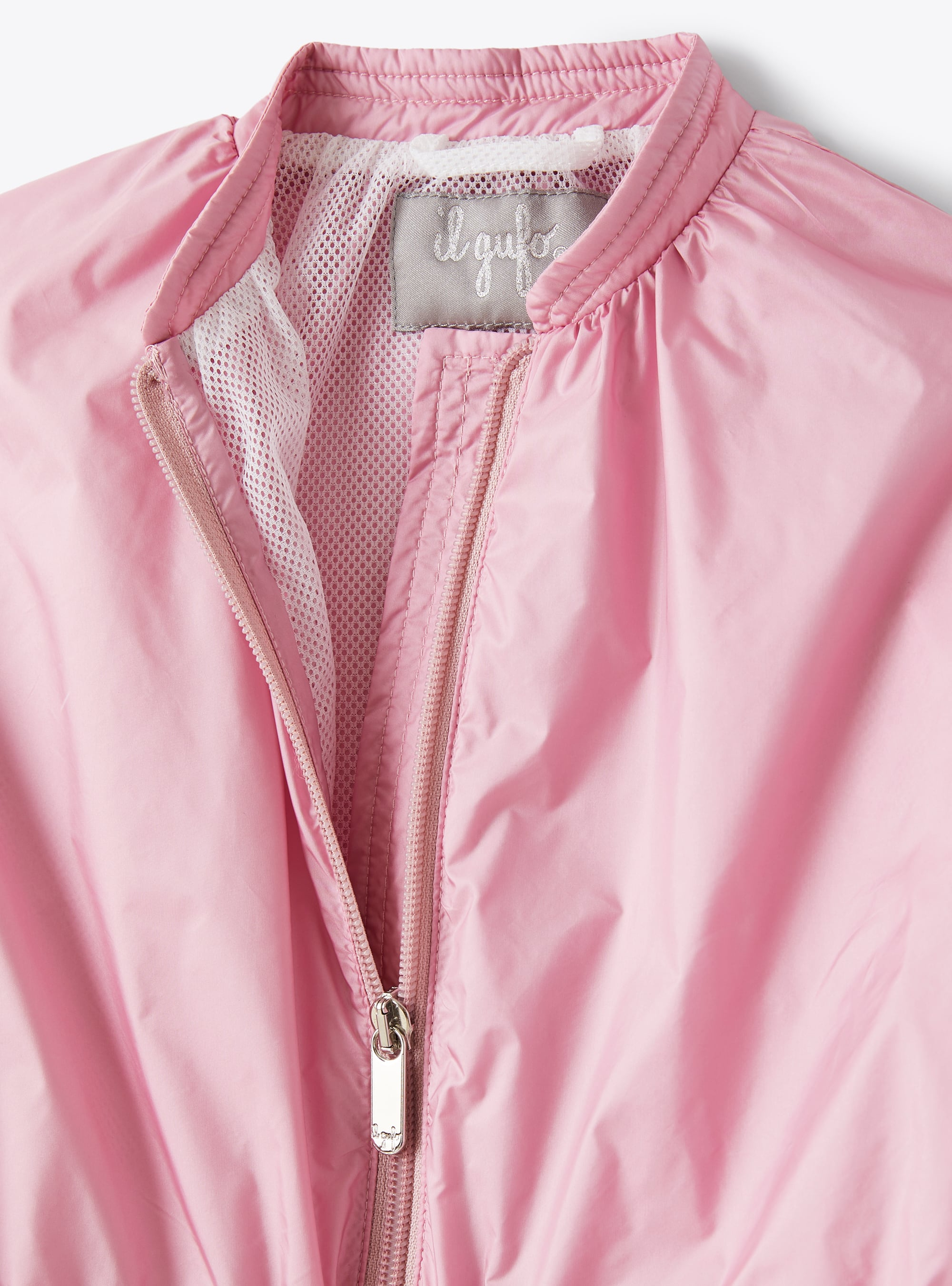 Jacket in pink nylon taffeta - Pink | Il Gufo