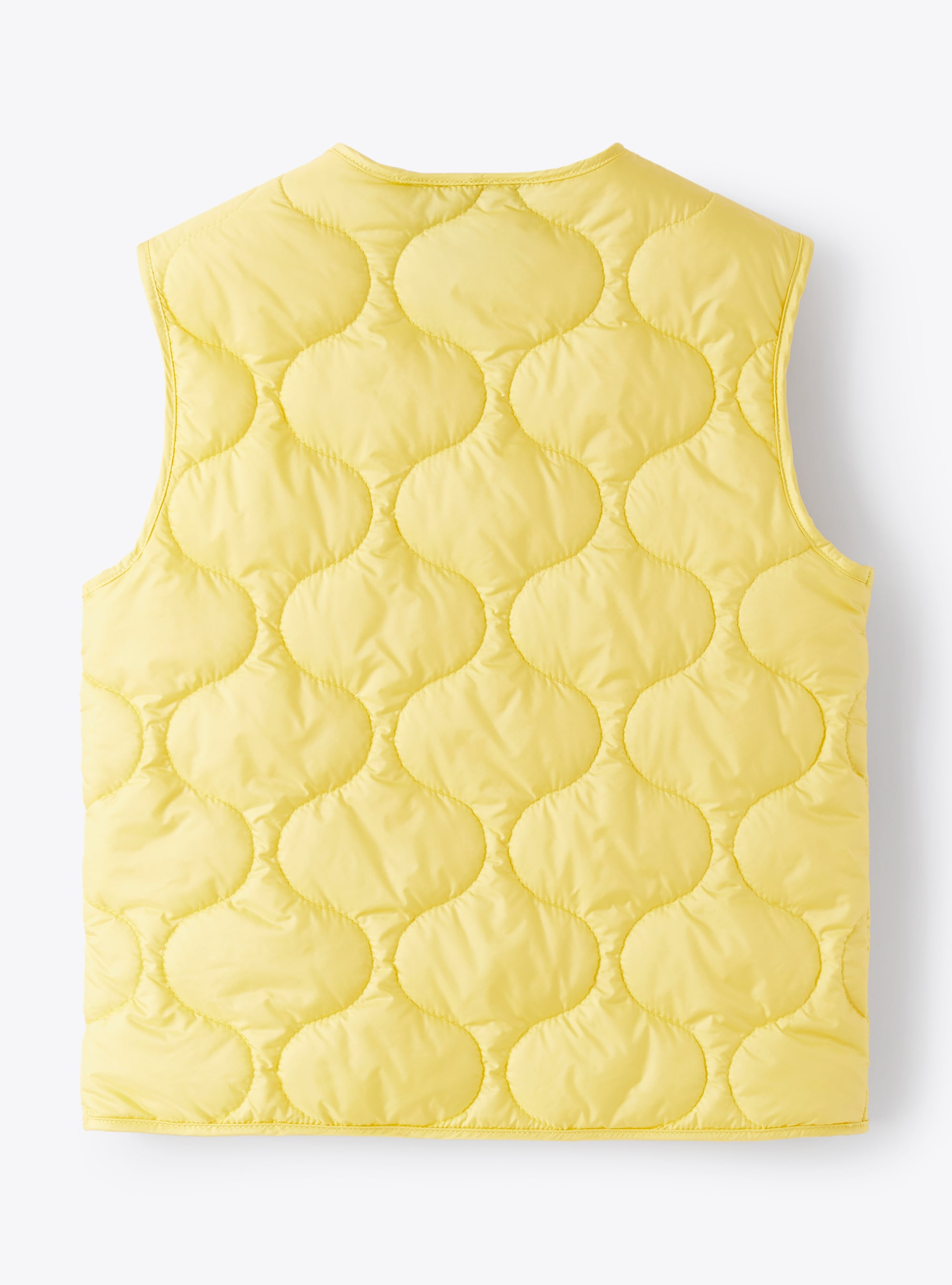 Cropped gilet in yellow with eco-friendly padding - Yellow | Il Gufo