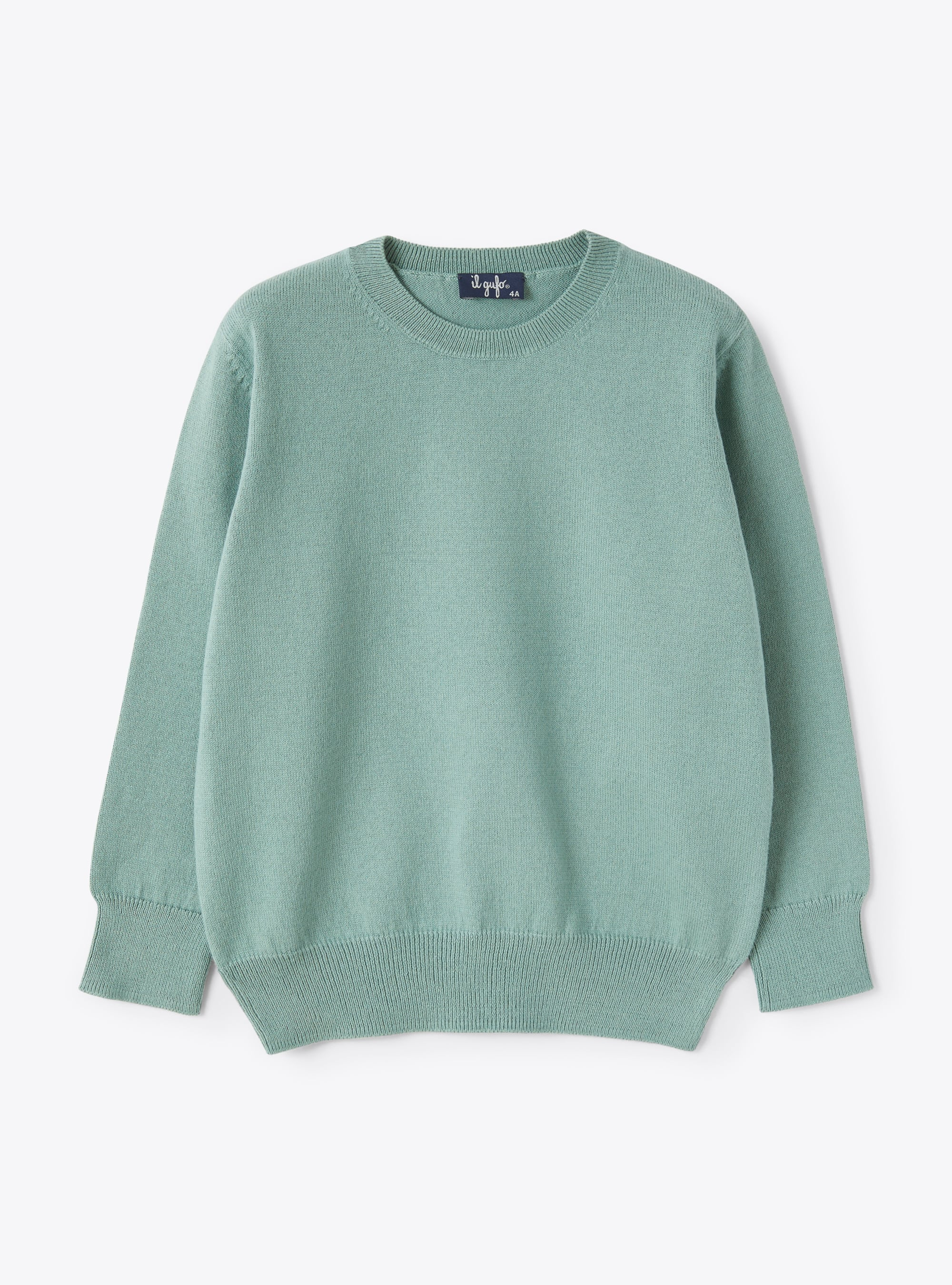 Sweater in organic green cotton - Sweaters - Il Gufo