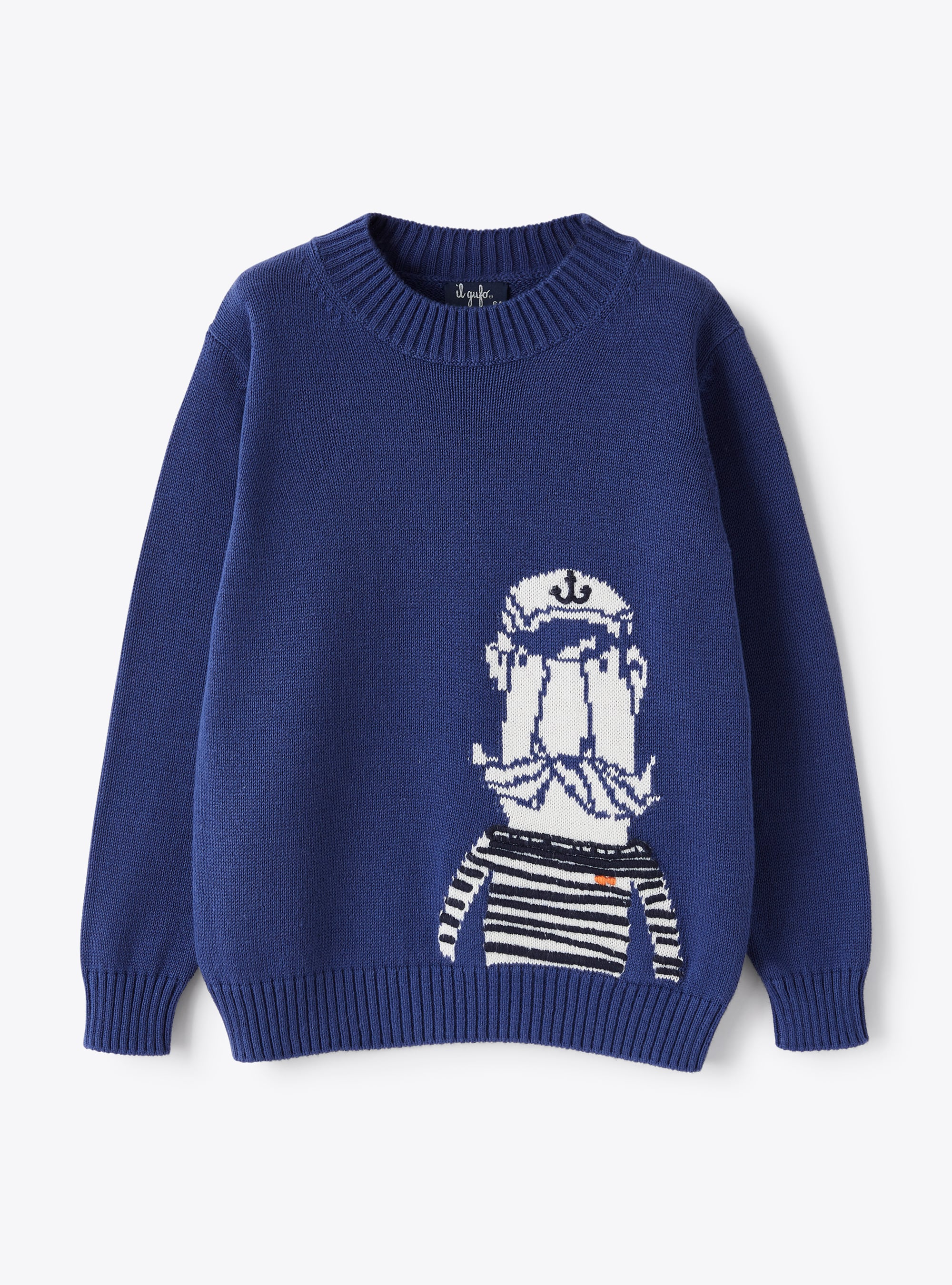 Jacquard sweater with sailor - Sweaters - Il Gufo