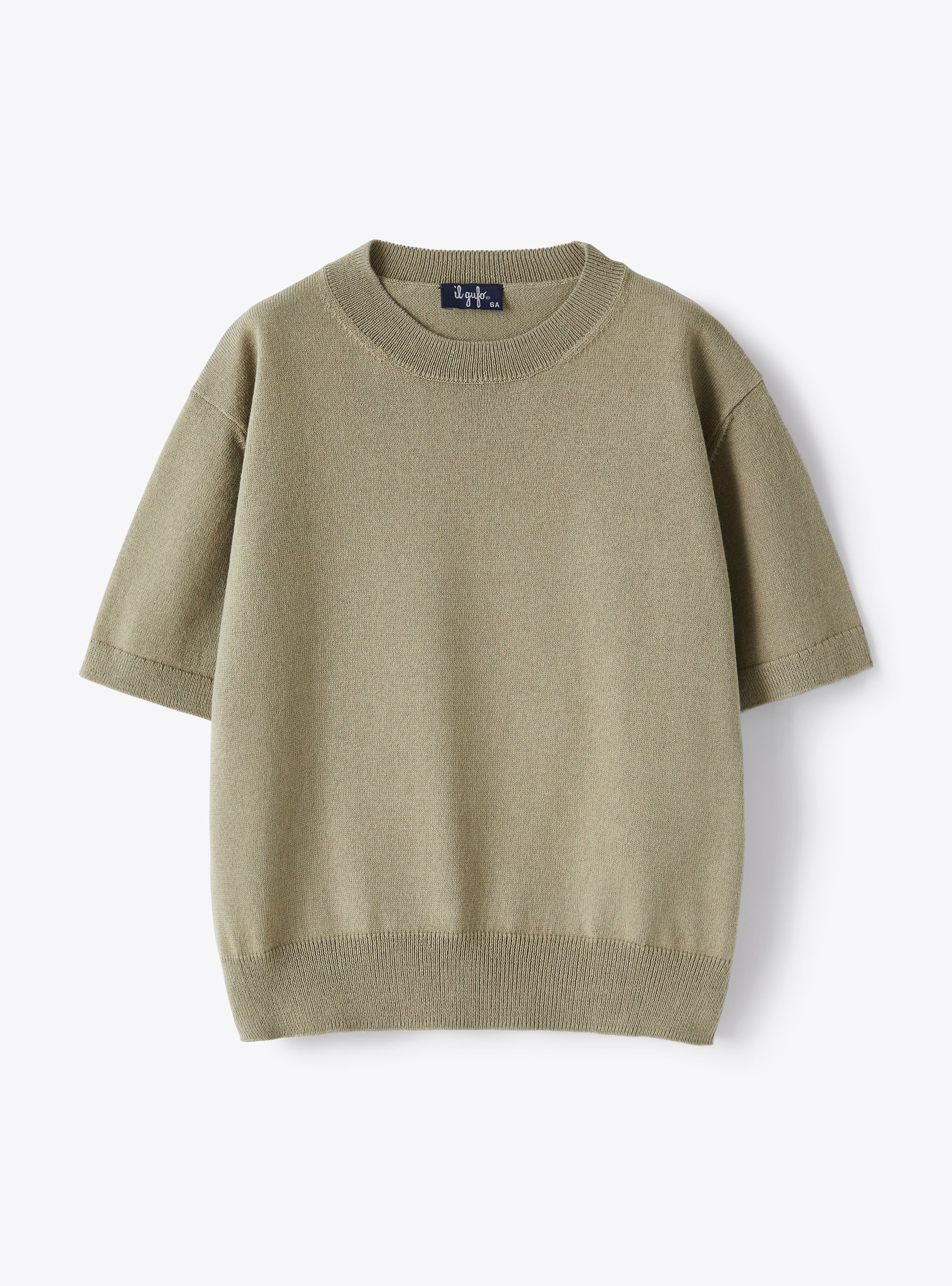 Short-sleeve top in organic cotton - Sweaters - Il Gufo