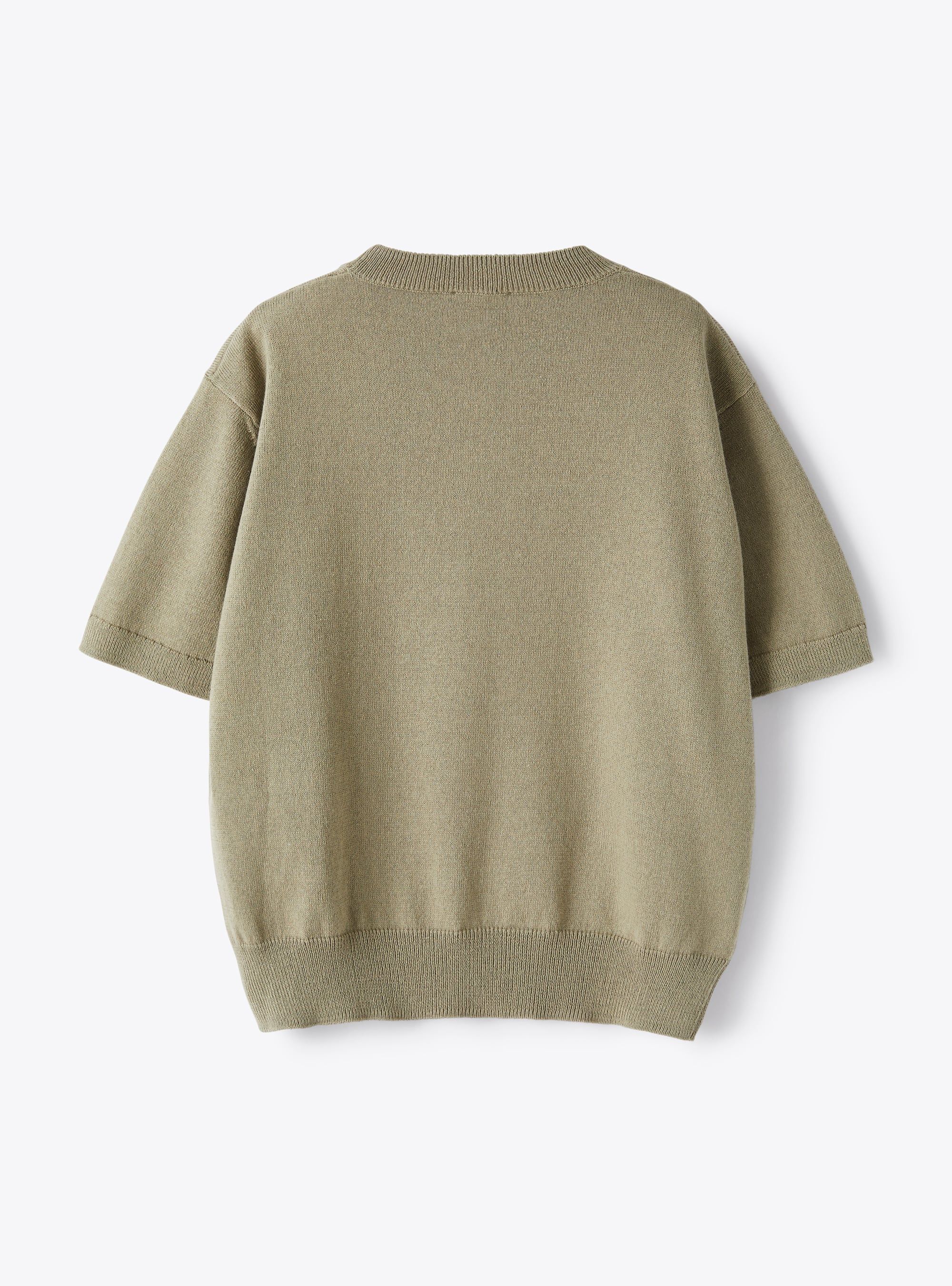 Short-sleeve top in organic cotton - Green | Il Gufo