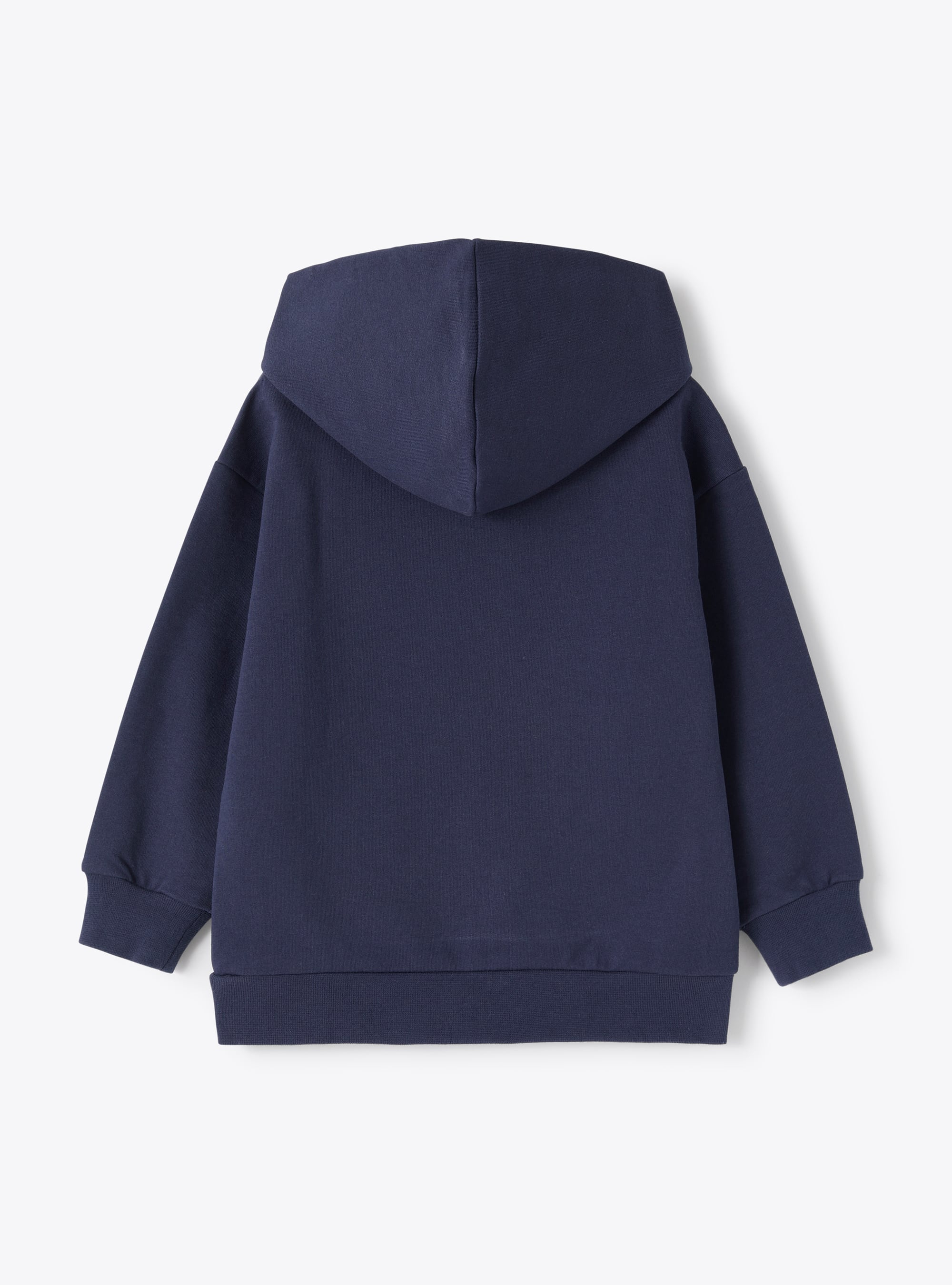 Hooded sweatshirt with print design - Blue | Il Gufo