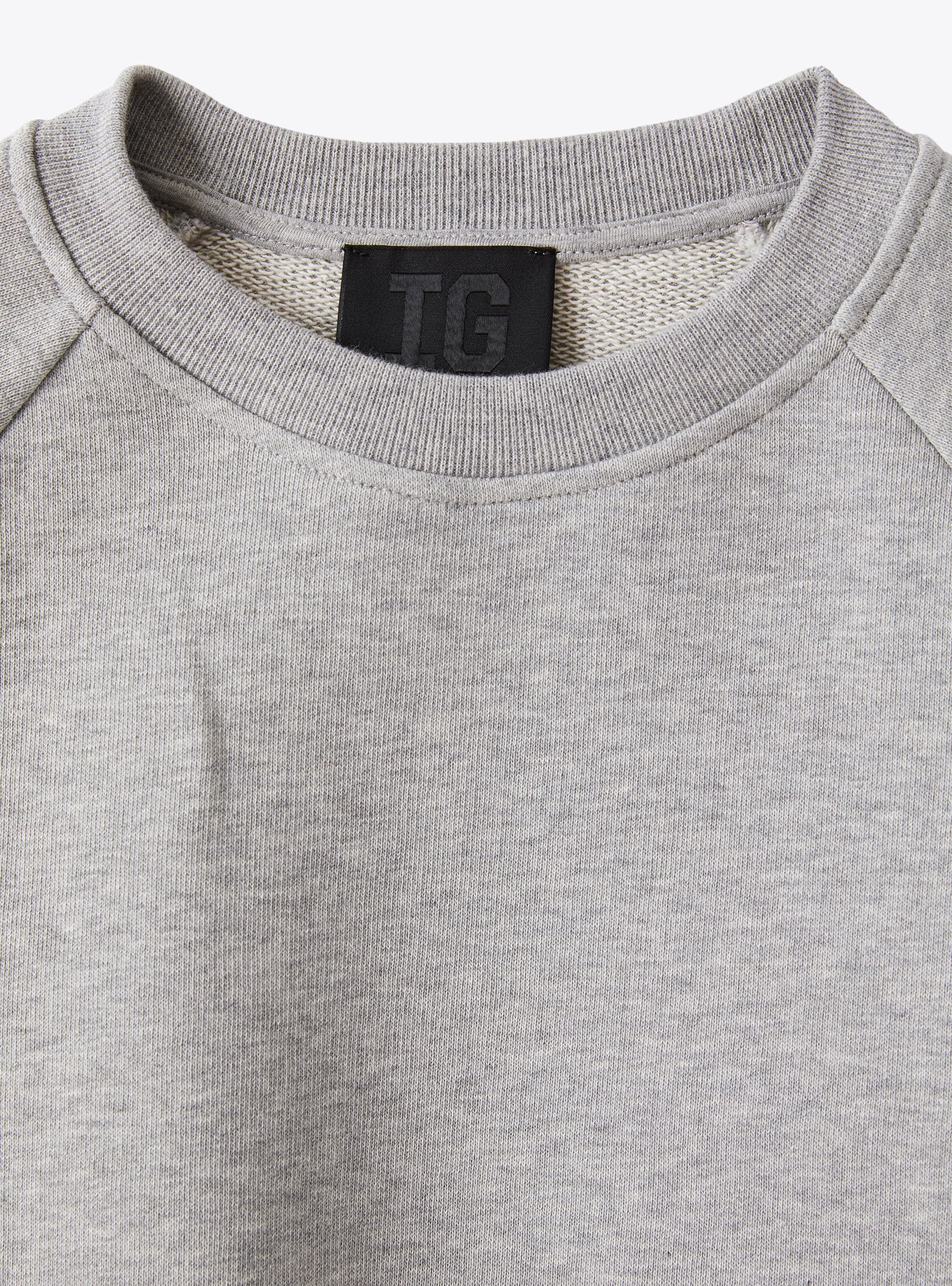 Round-neck sweatshirt in marl grey - Grey | Il Gufo