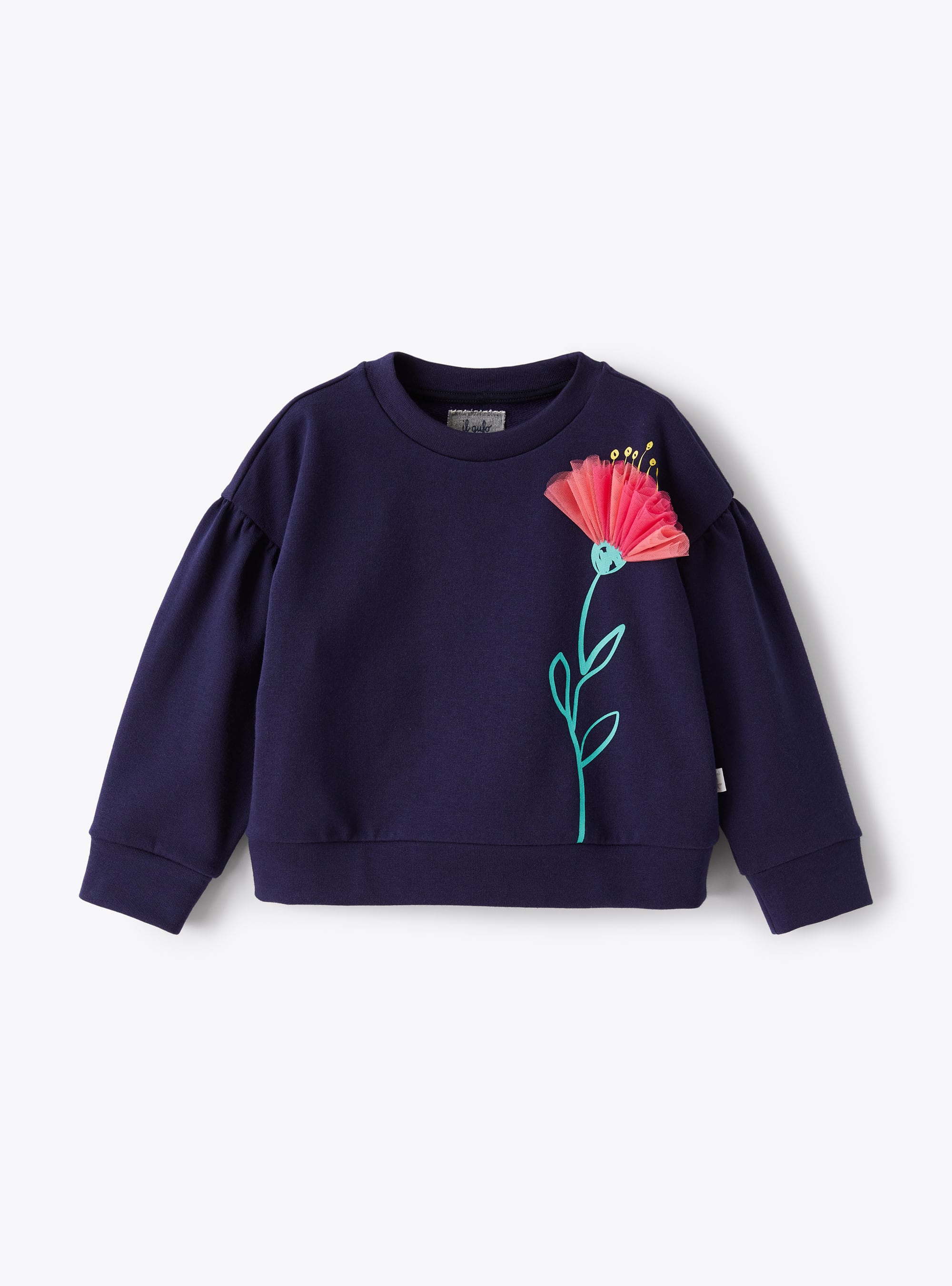 Round-neck sweatshirt with flower print - Sweatshirts - Il Gufo