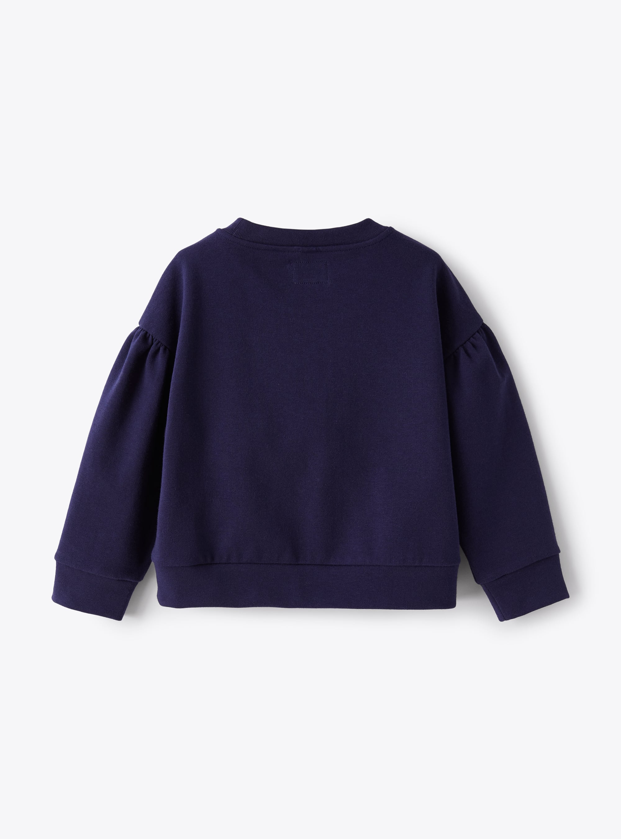 Round-neck sweatshirt with flower print - Blue | Il Gufo