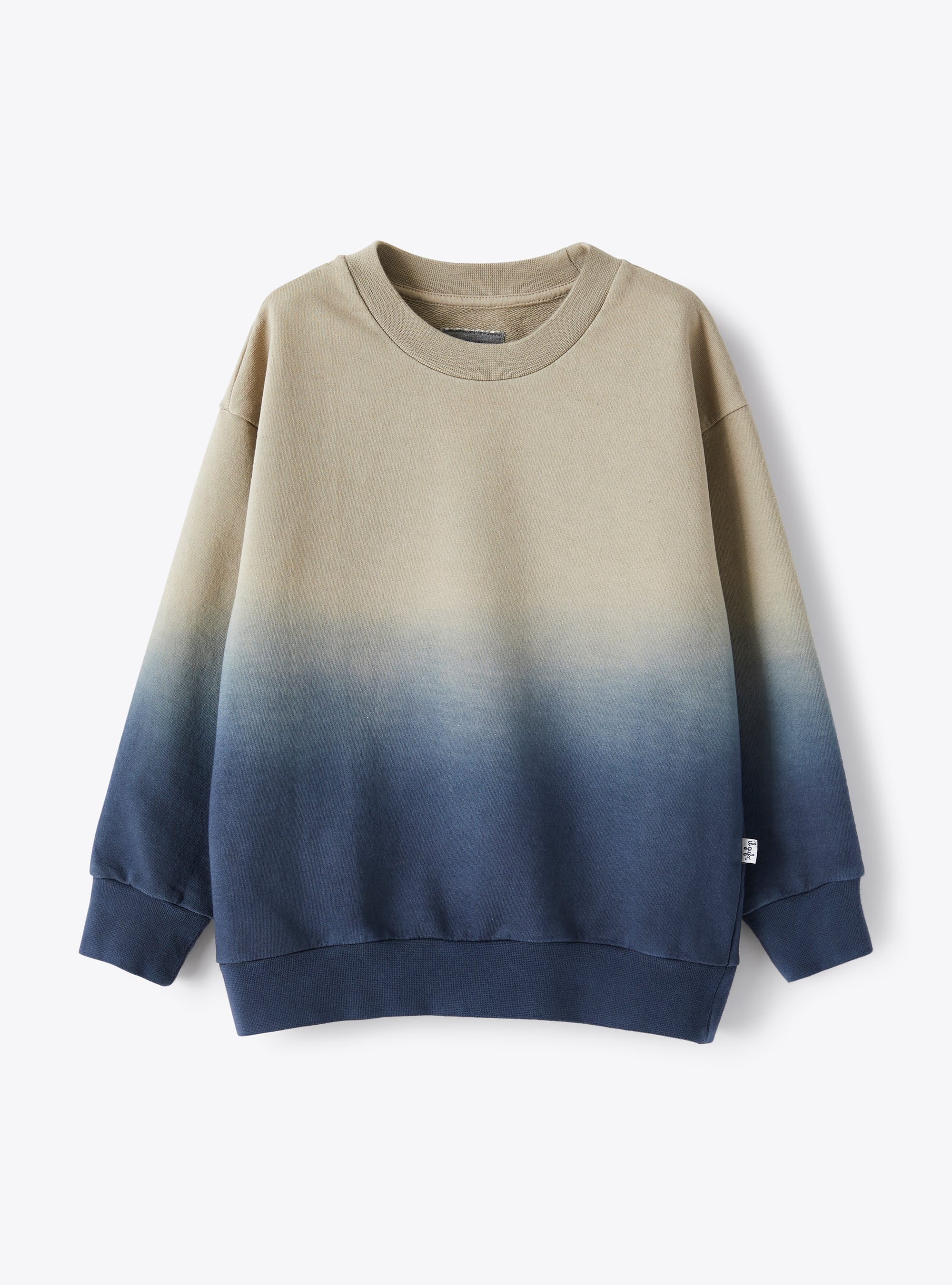 Sweatshirt mit nuancierter Optik in Beige und Blau - Sweatshirts - Il Gufo