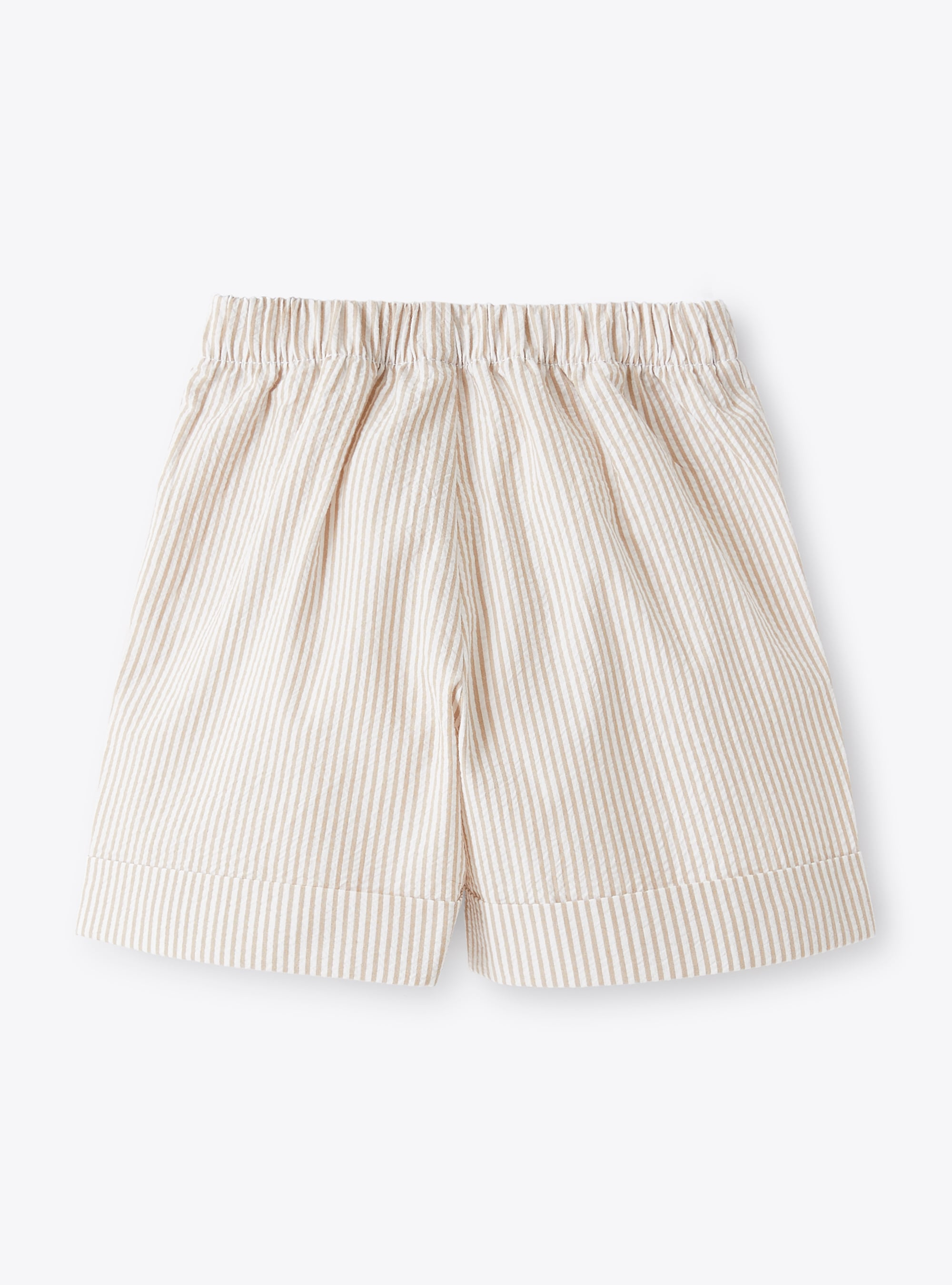 Bermuda shorts in beige seersucker - Beige | Il Gufo