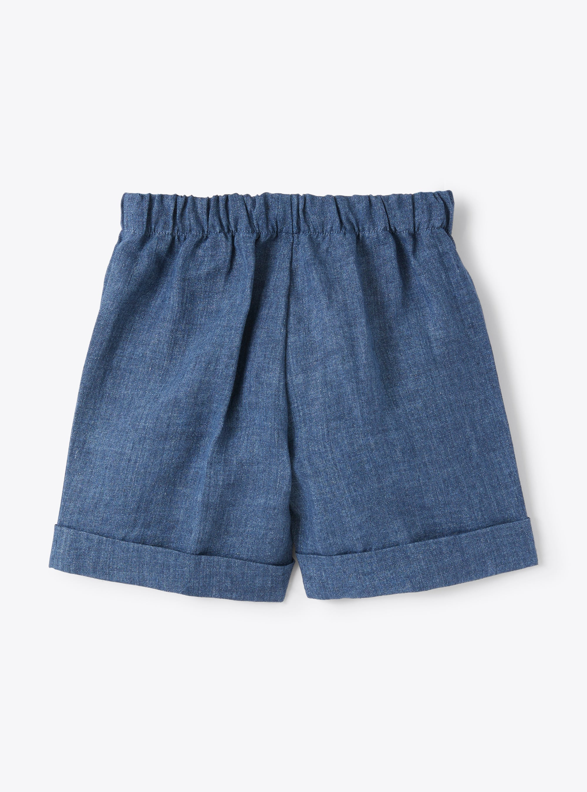 Bermuda shorts in blue linen - Blue | Il Gufo