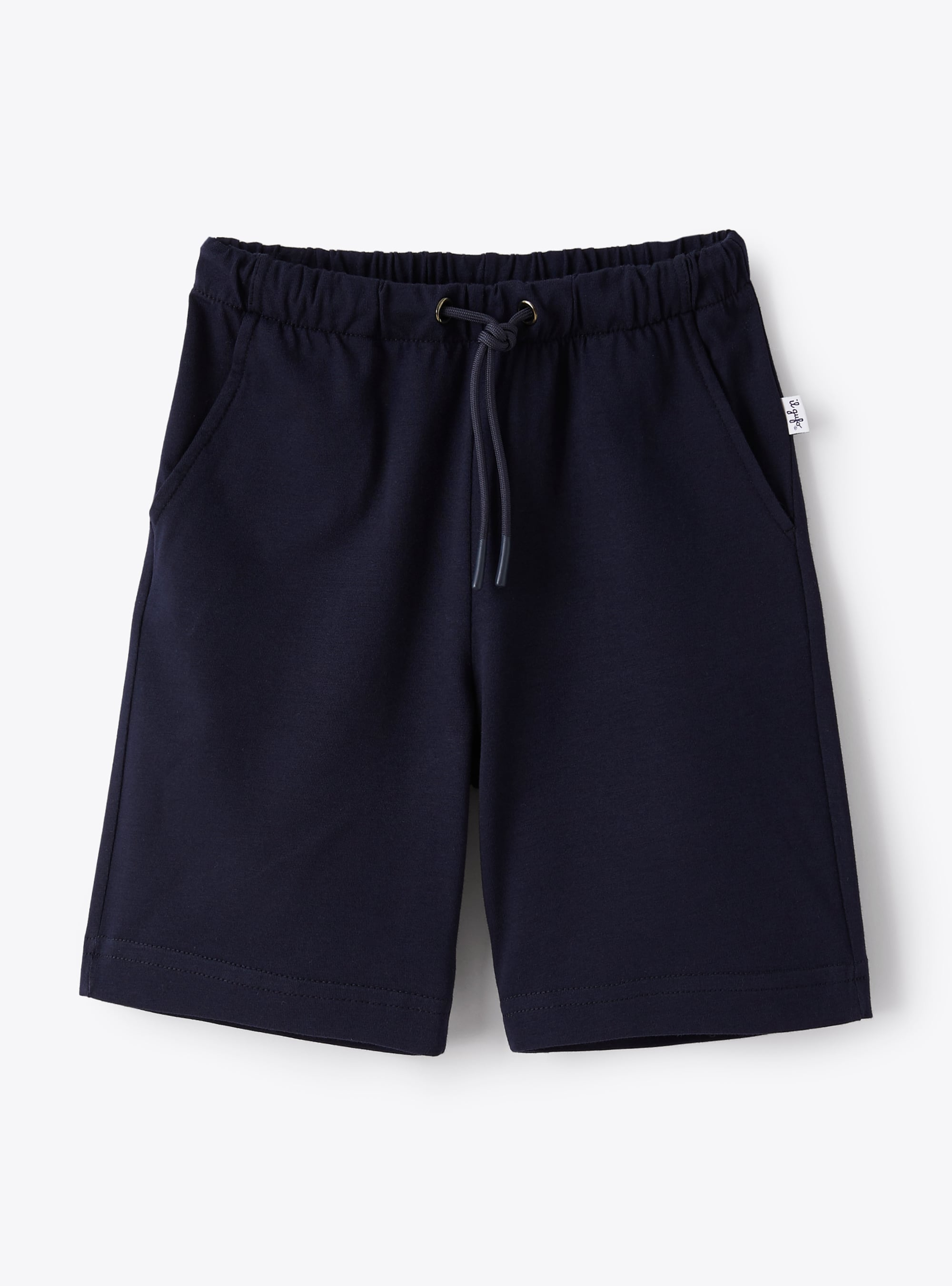 Bermuda shorts in stretchy blue jersey - Trousers - Il Gufo