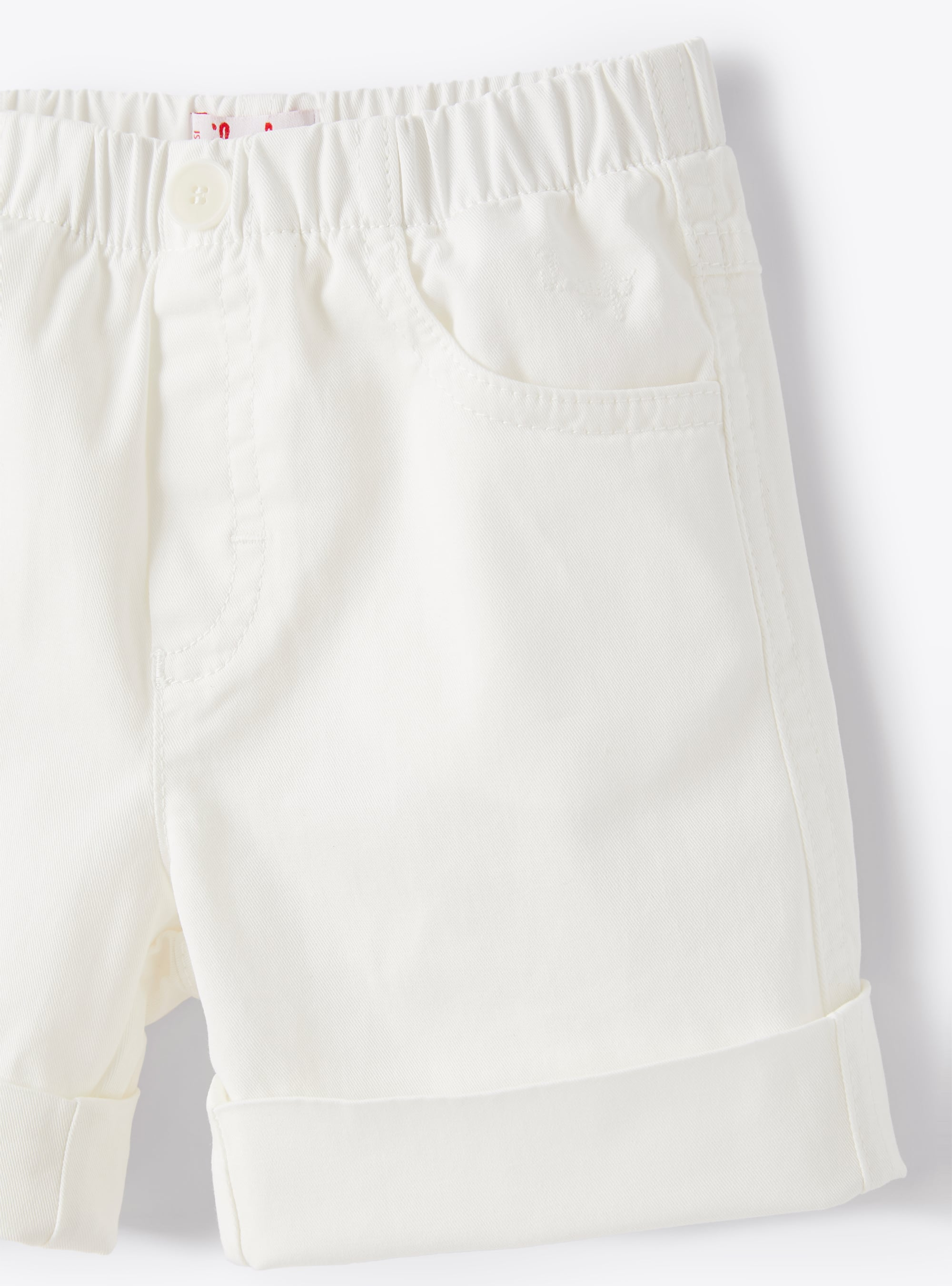 Bermuda shorts in white gabardine - White | Il Gufo