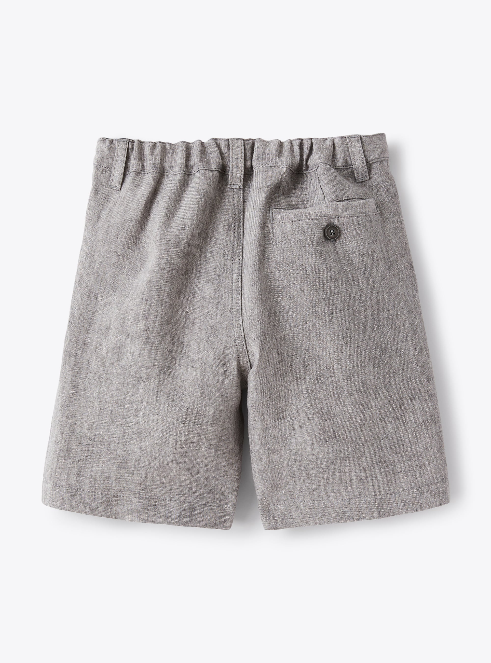 Bermuda shorts in grey linen - Grey | Il Gufo