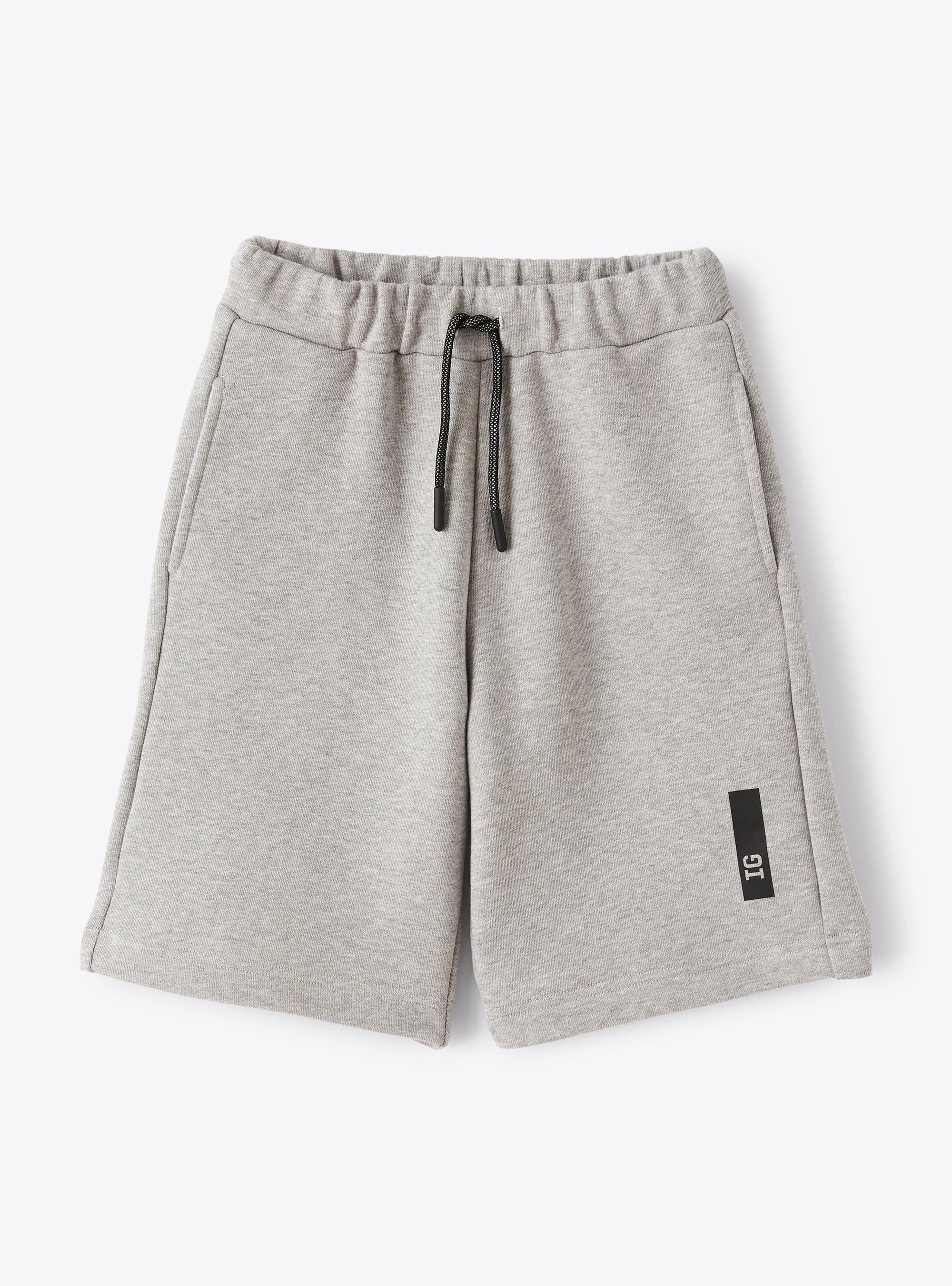 Bermuda shorts in grey fleece with drawstring - Trousers - Il Gufo