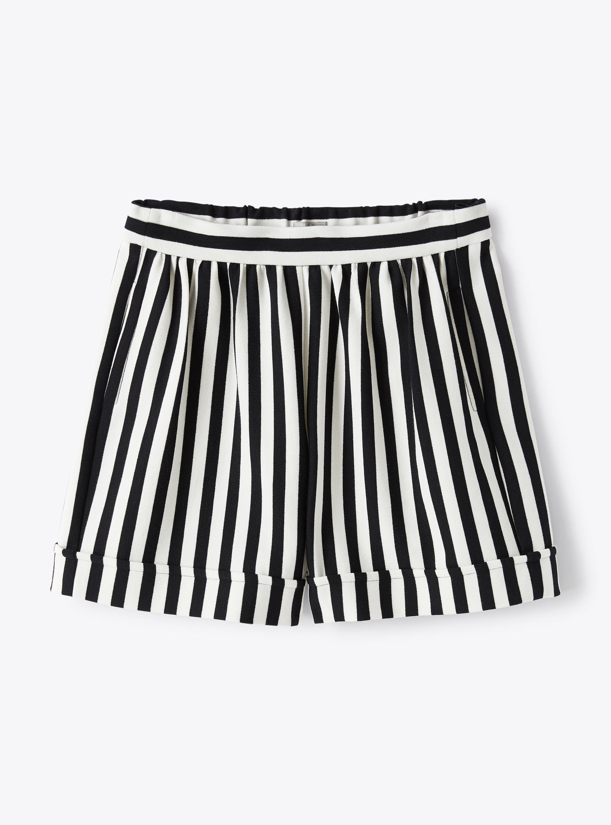 Bermuda shorts in striped romanite jersey - Trousers - Il Gufo