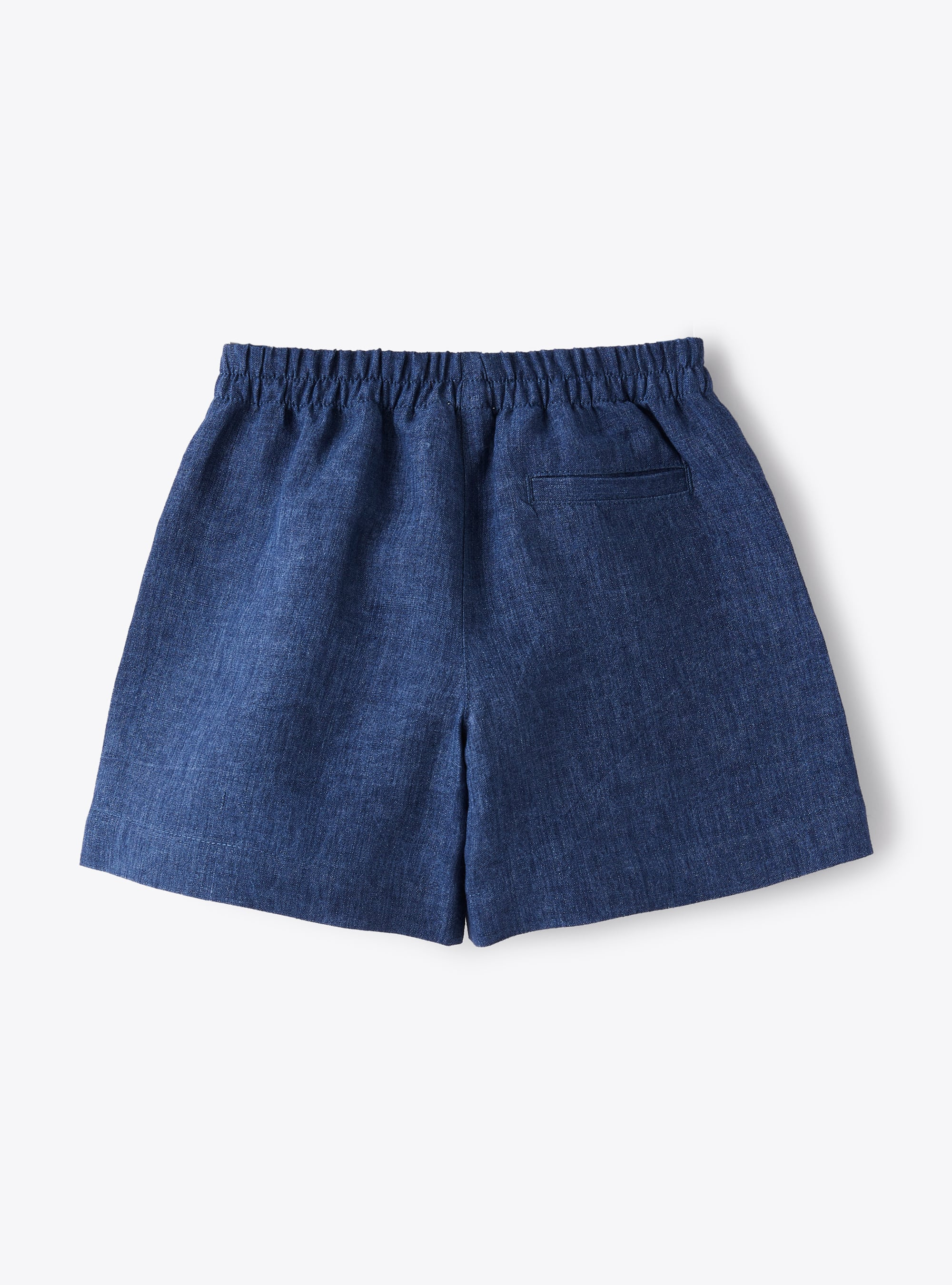 Linen bermuda shorts in electric blue - Blue | Il Gufo