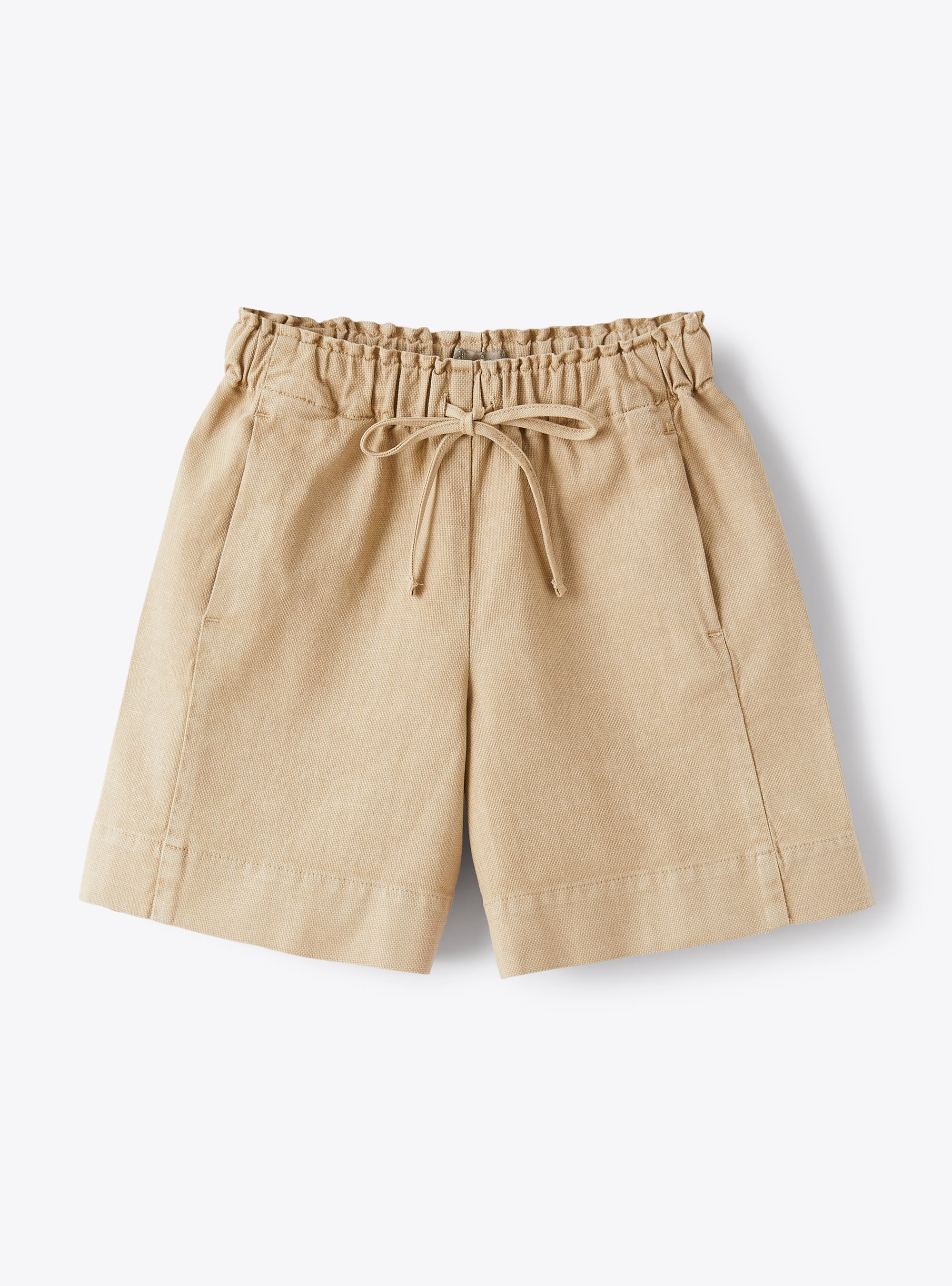 Bermuda shorts in beige canvas - Trousers - Il Gufo