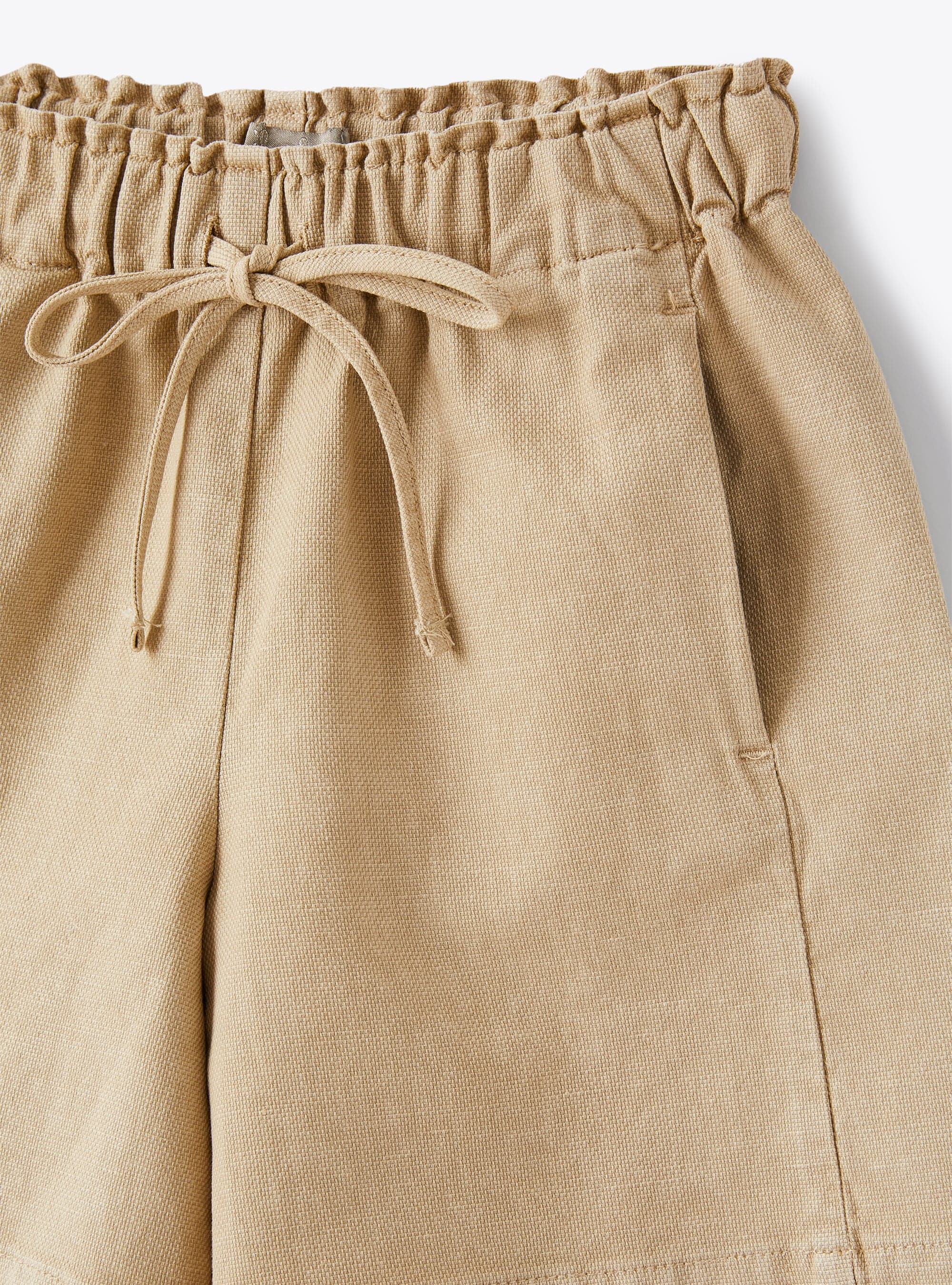 Bermuda shorts in beige canvas - Beige | Il Gufo