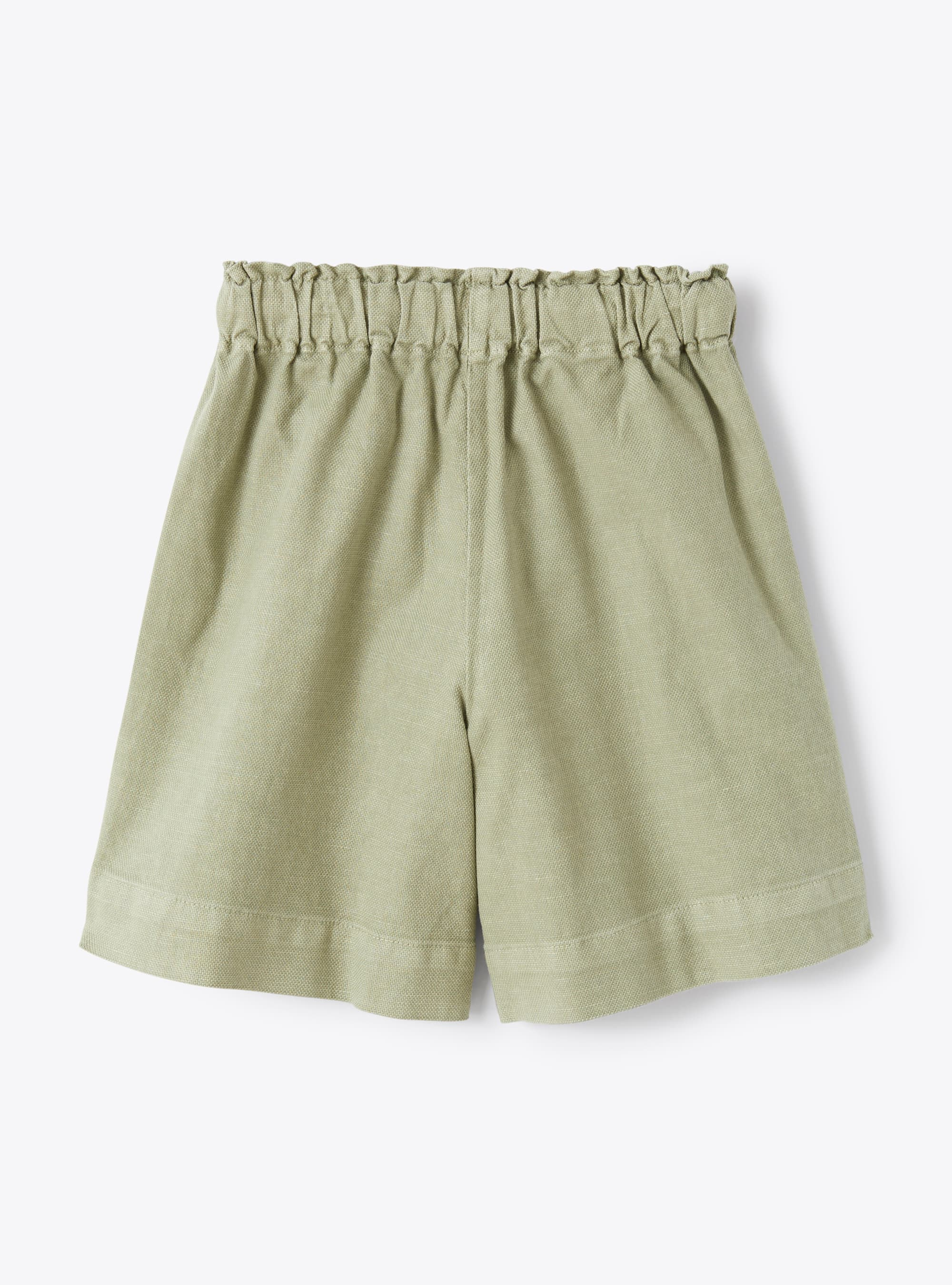 Bermuda shorts in green canvas - Green | Il Gufo