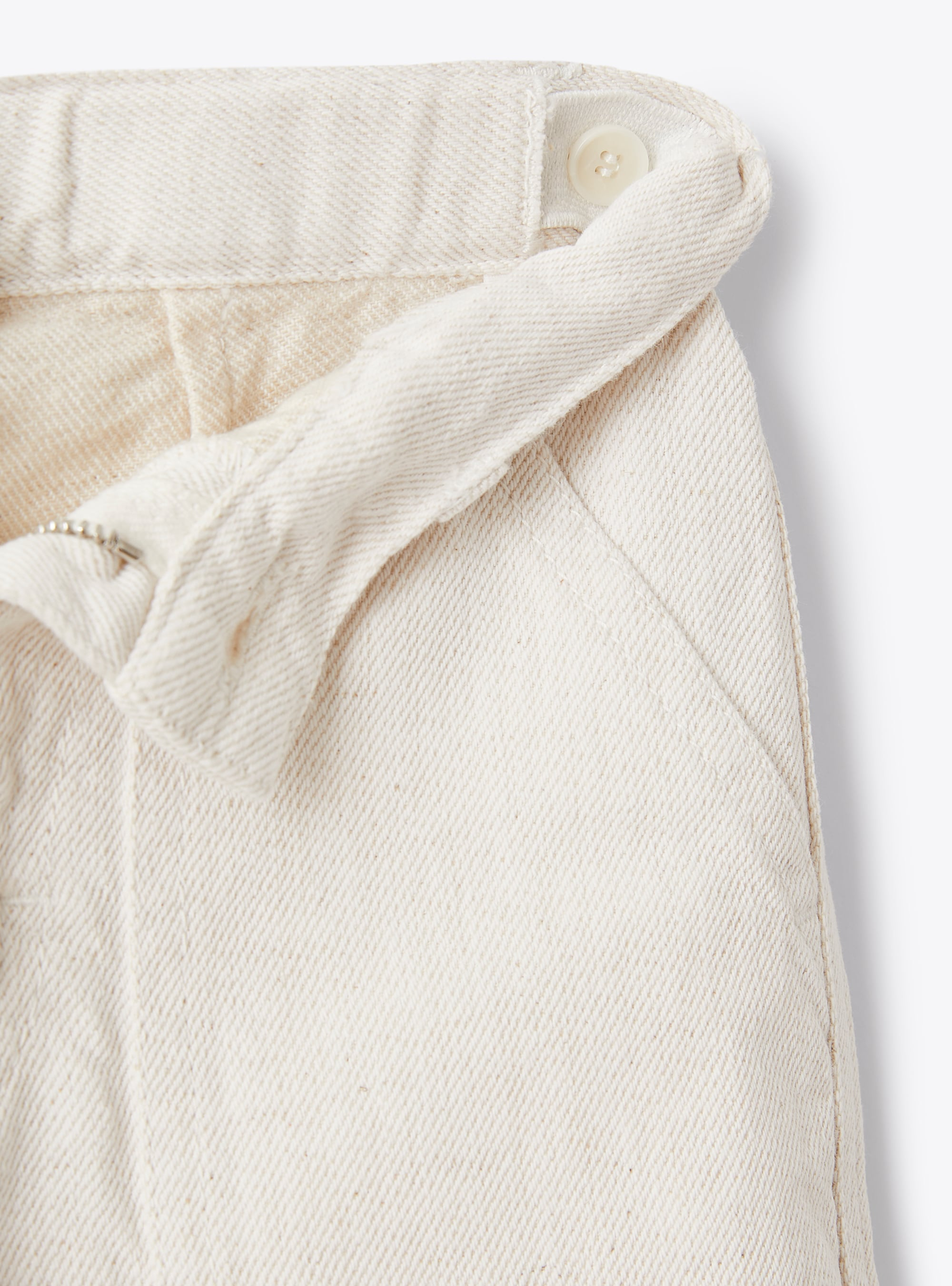 Bermuda shorts in cotton-and-linen bull denim - Beige | Il Gufo