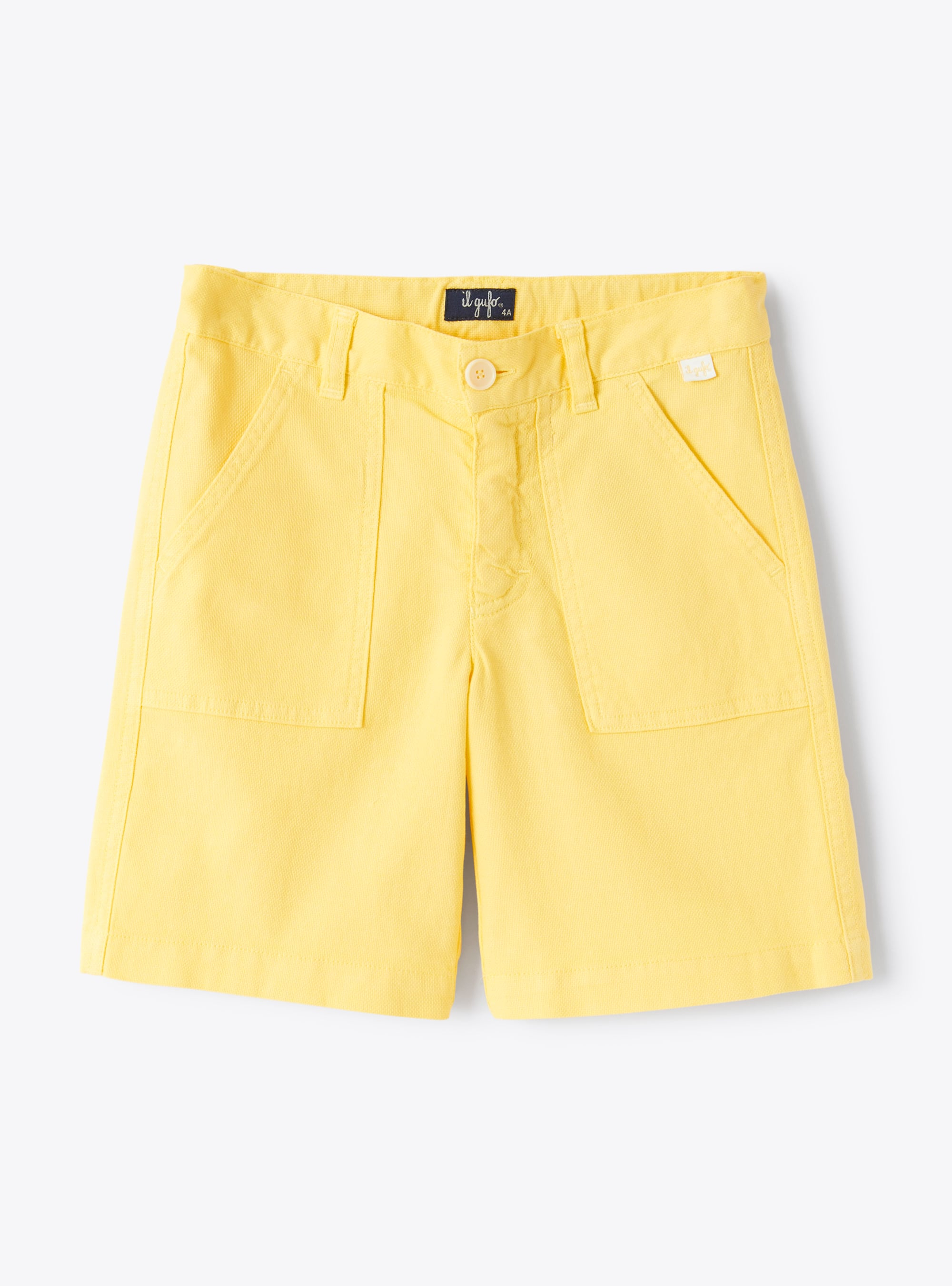 Bermuda shorts in yellow canvas - Trousers - Il Gufo