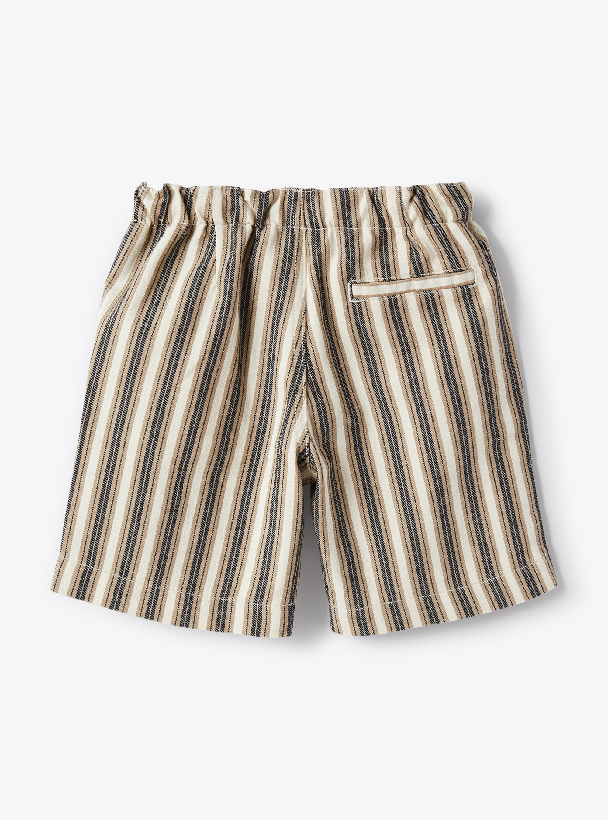 Bermuda shorts in striped cotton - Beige | Il Gufo