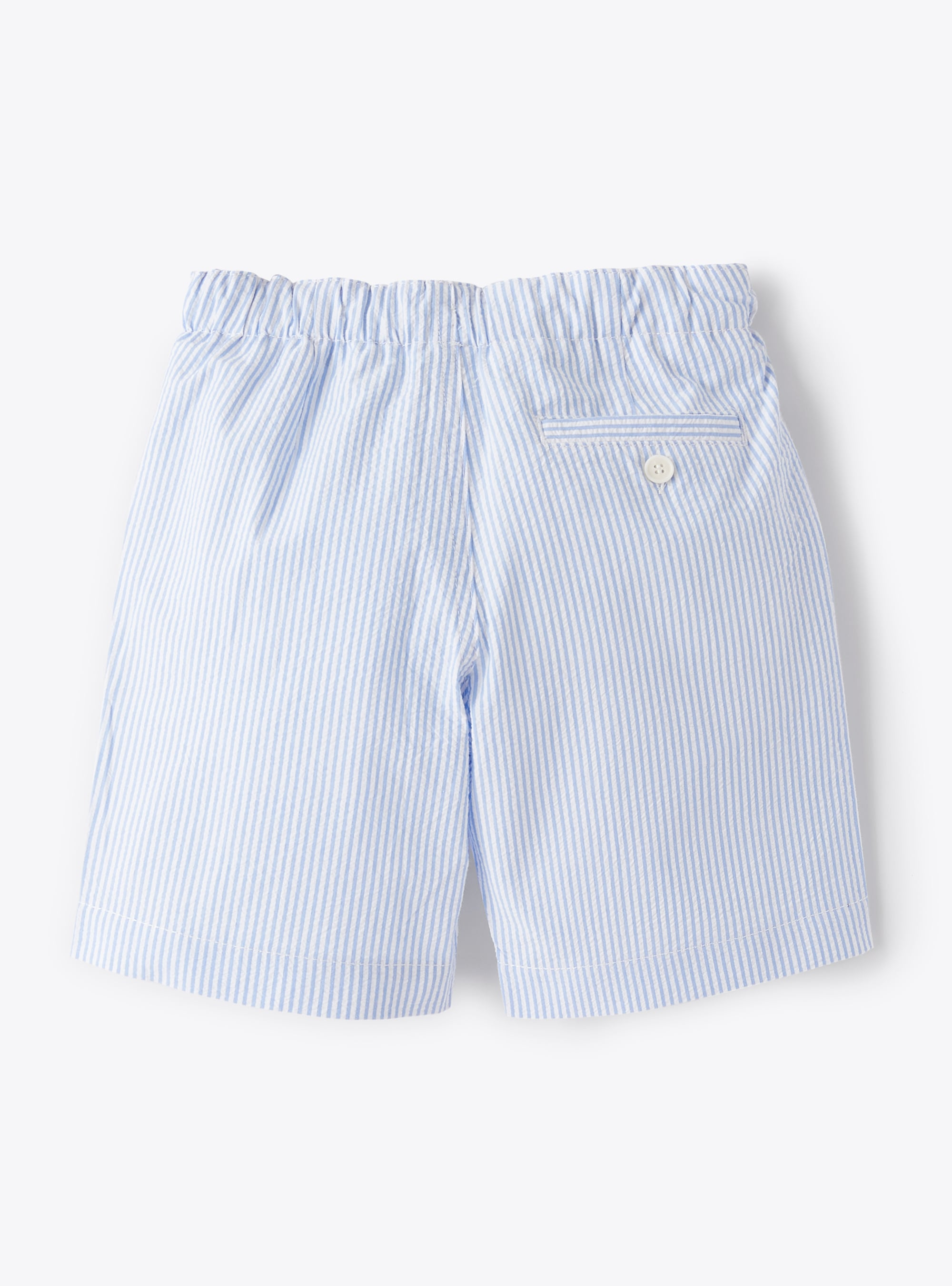 Bermuda shorts in light-blue seersucker - Light blue | Il Gufo