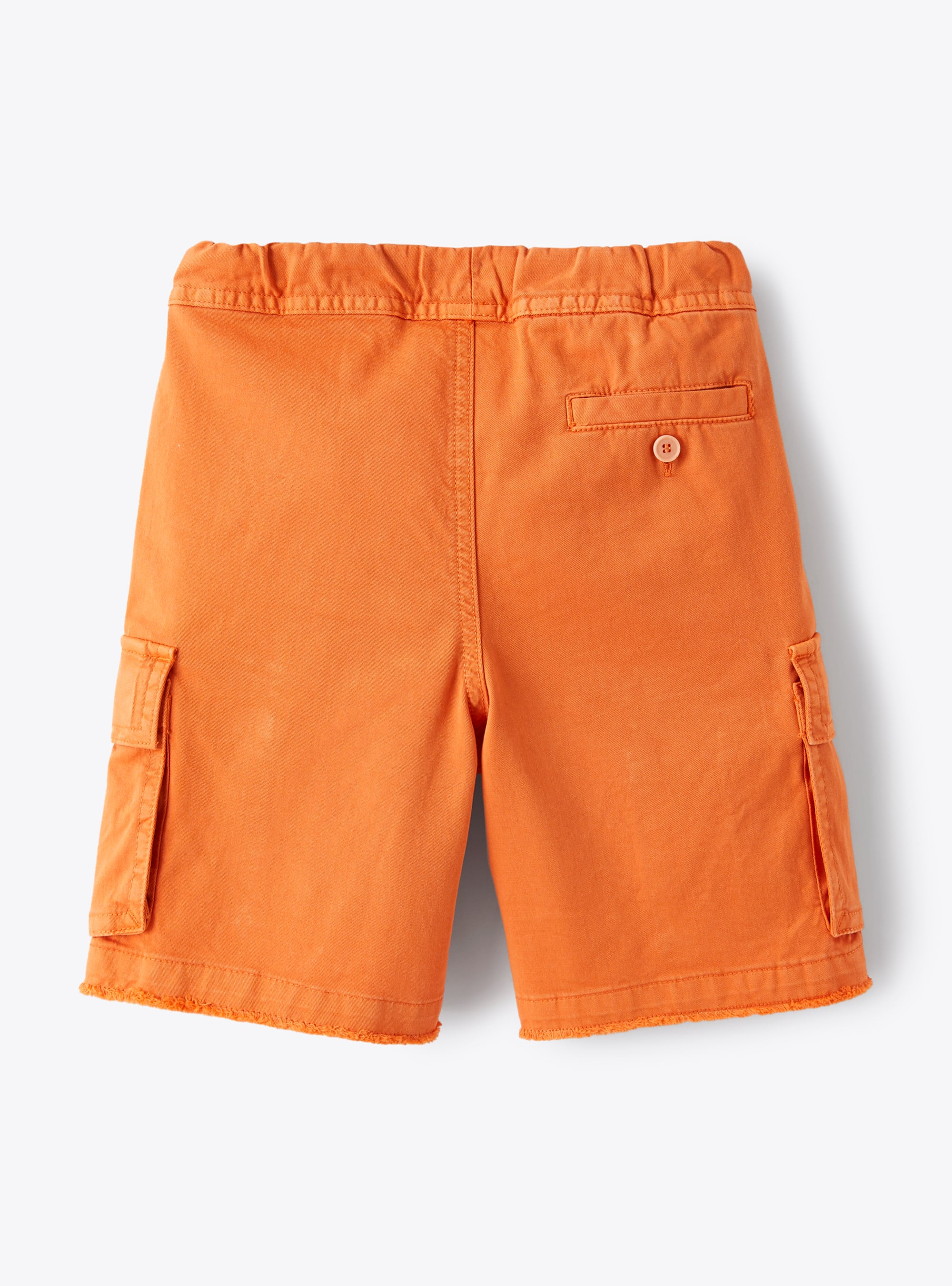 Bermuda shorts in orange gabardine - Orange | Il Gufo